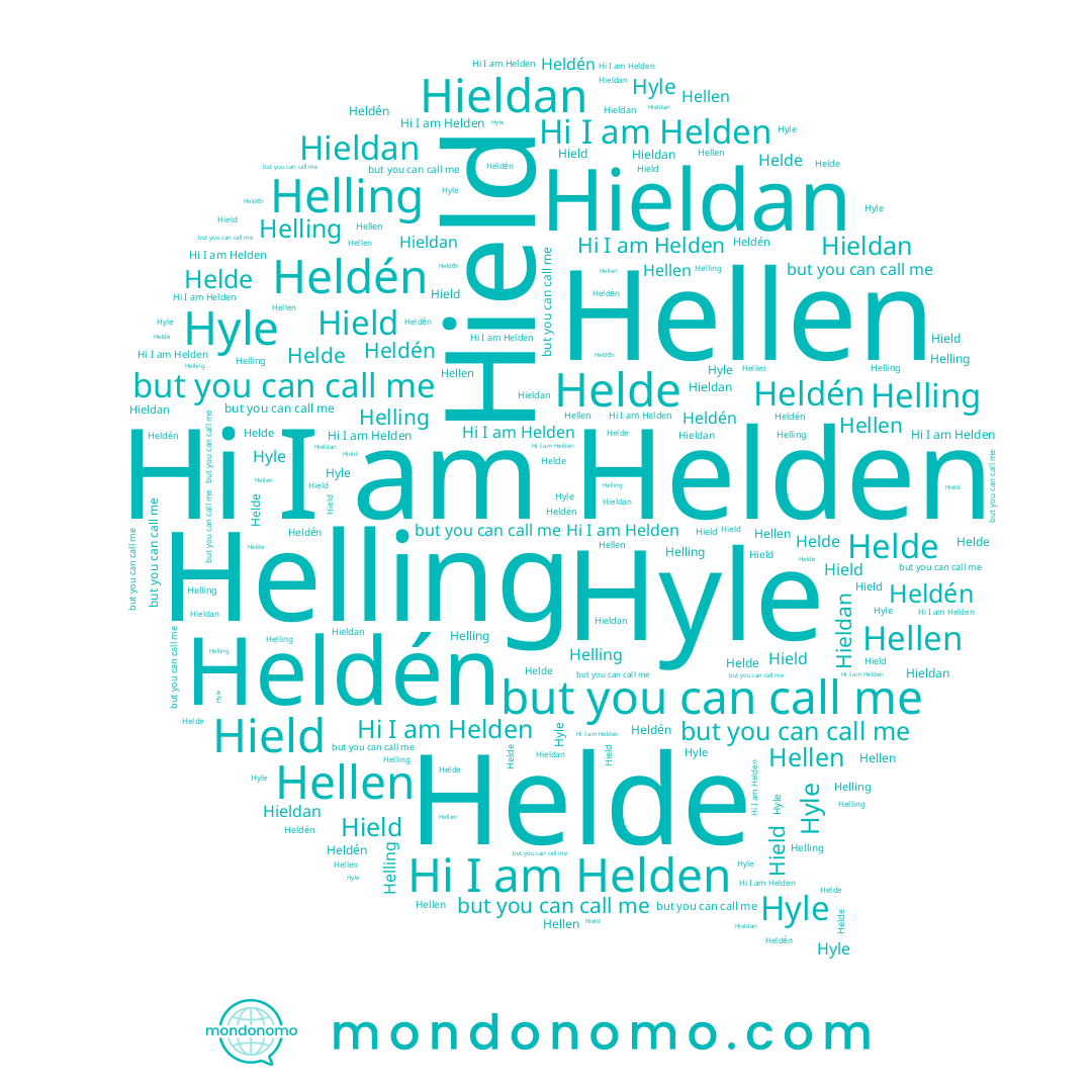name Helden, name Hyle, name Hellen, name Helling, name Hieldan, name Heldén, name Hield, name Helde