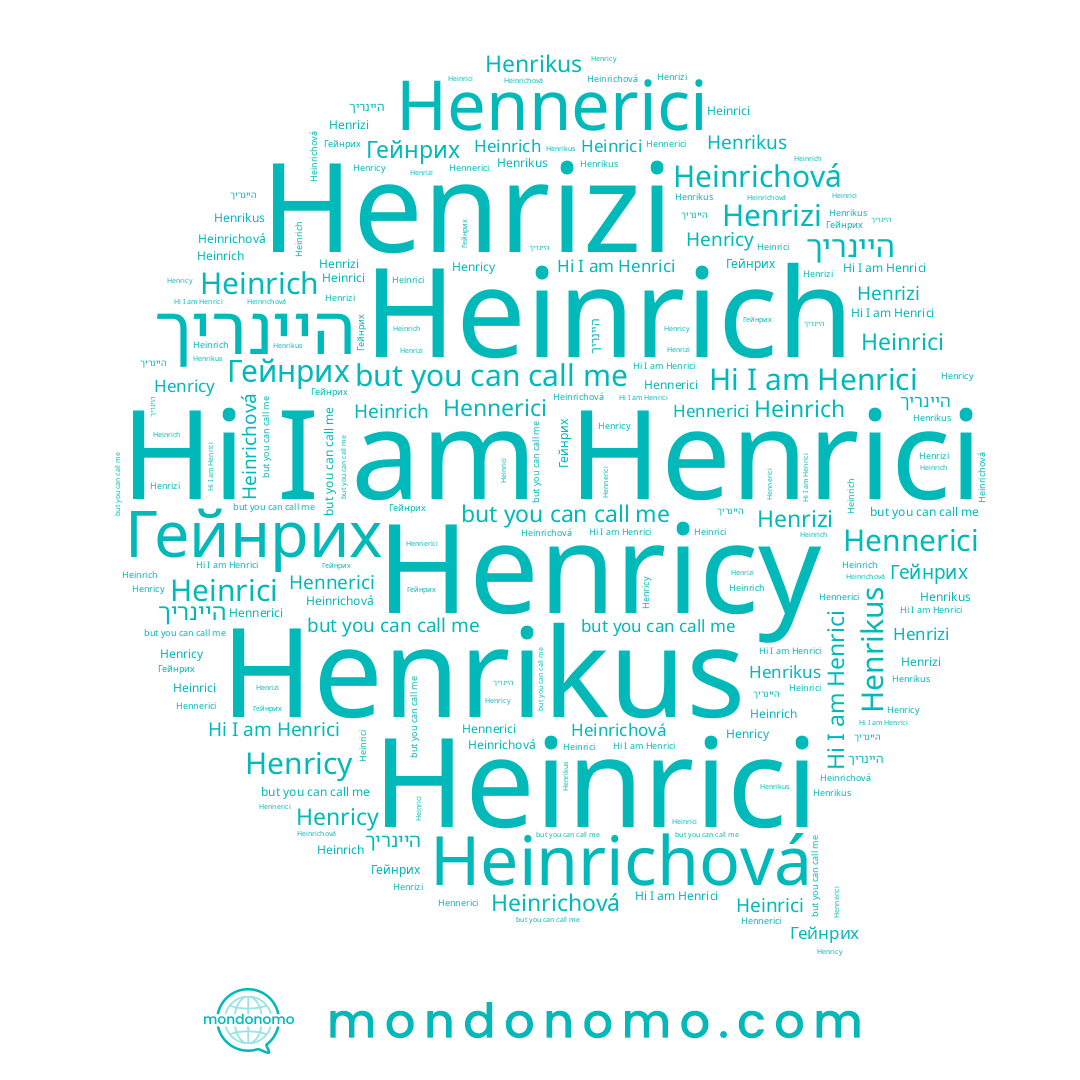 name Henrizi, name Гейнрих, name Heinrici, name Henricy, name Heinrichová, name Hennerici, name Henrici, name היינריך, name Heinrich, name Henrikus