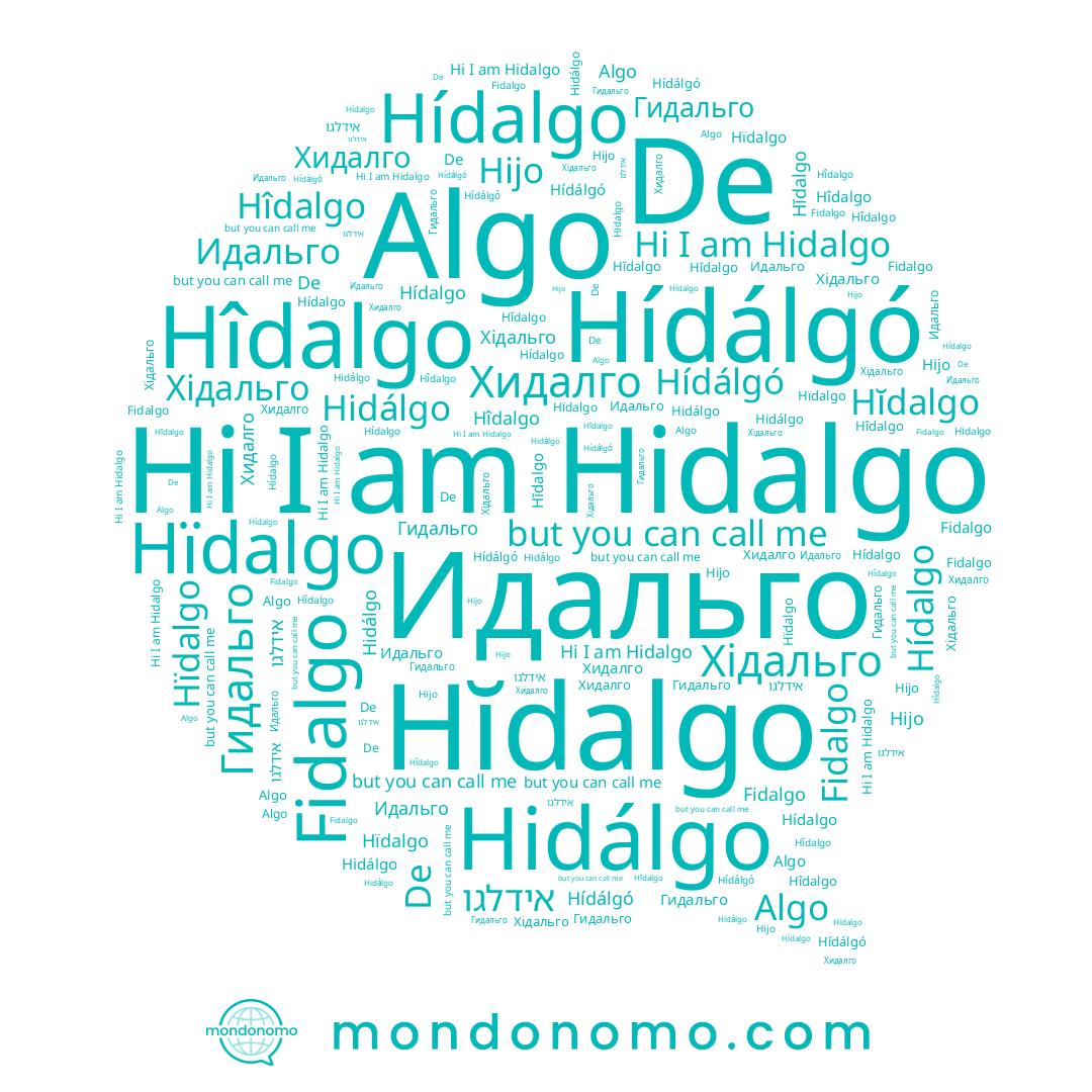 name Hidalgo, name Hidálgo, name Hïdalgo, name Algo, name אידלגו, name Гидальго, name Хидалго, name Hídalgo, name Hídálgó, name Hîdalgo, name Hĭdalgo, name Fidalgo, name De, name Идальго, name Хідальго