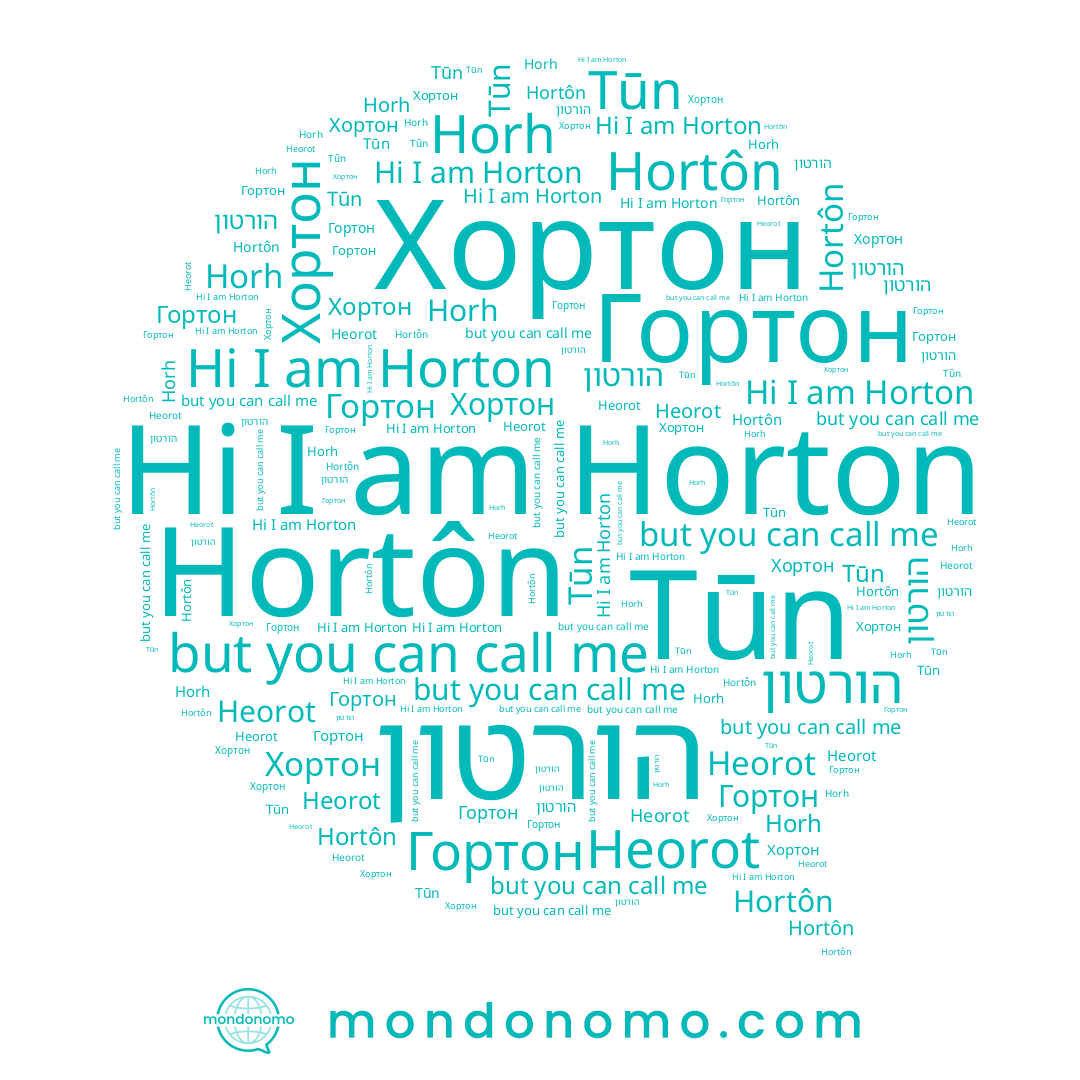 name Hortôn, name Horh, name Хортон, name הורטון, name Гортон, name Tūn, name Horton