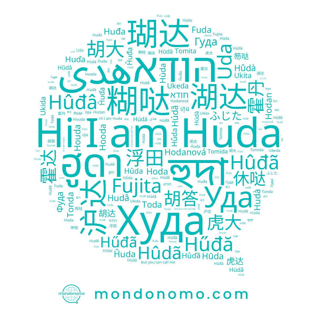 name Hùda, name Toda, name Hűđă, name Hùdã, name Ukeda, name Tonda, name Ukida, name Hûđâ, name Ĥuda, name Худа, name Ukita, name هودا, name Hodanová, name Houda, name Hûďã, name Гуда, name Hûdà, name הודא, name Hūda, name Hudā, name Hooda, name Uda, name Húdã, name ふじた, name Hűđã, name ហ៊ុដ, name Hudâ, name Fuda, name 沪达, name ฮูดา, name Húdà, name Ĥuđa, name Hûdã, name Hůda, name Hûda, name חודא, name Fujita, name Húdá, name Huda, name Hoda, name Hudà, name Huďa, name Hûđã, name Hodan, name Hùdà, name Tomida, name Уда, name 休哒, name Hudá, name Фуда, name هدى, name Hûdâ, name হুদা, name Tomita, name Huđa, name Ĥuďa