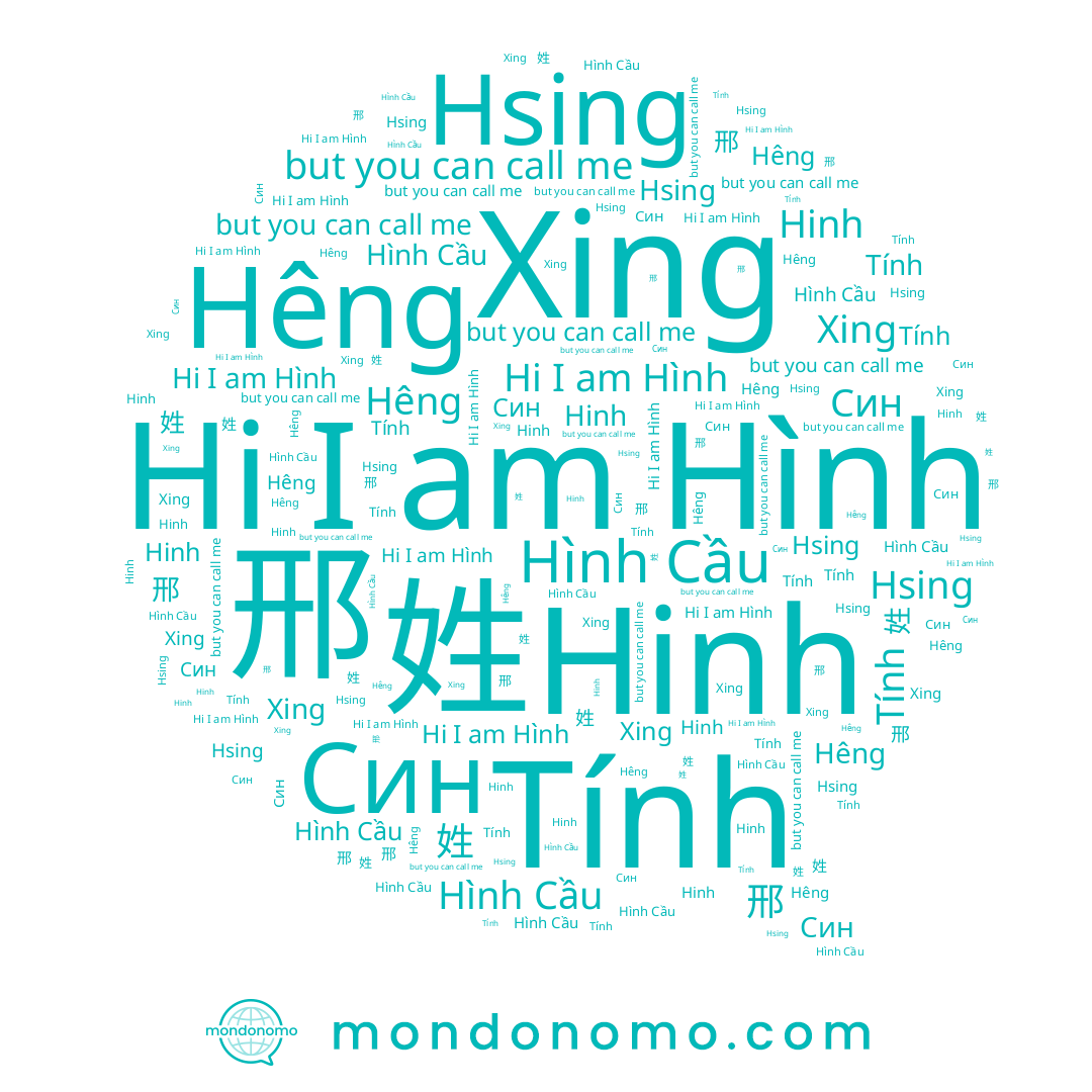 name Hêng, name Hình Cầu, name Tính, name Hsing, name Hinh, name 邢, name Син, name Hình, name 姓, name Xing