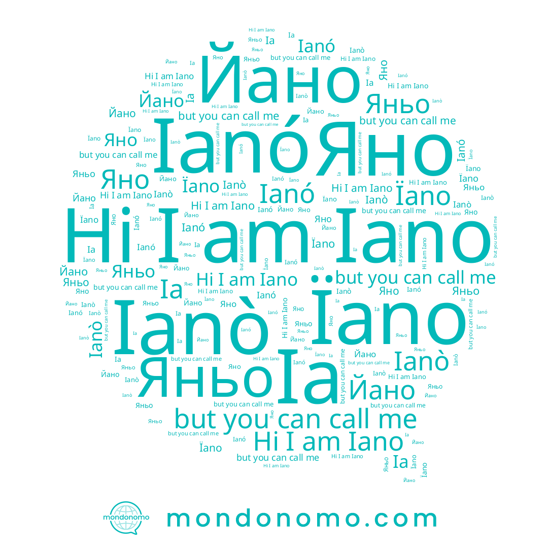 name Ianò, name Йано, name Ianó, name Яньо, name Яно, name Iano, name Ïano, name Ia