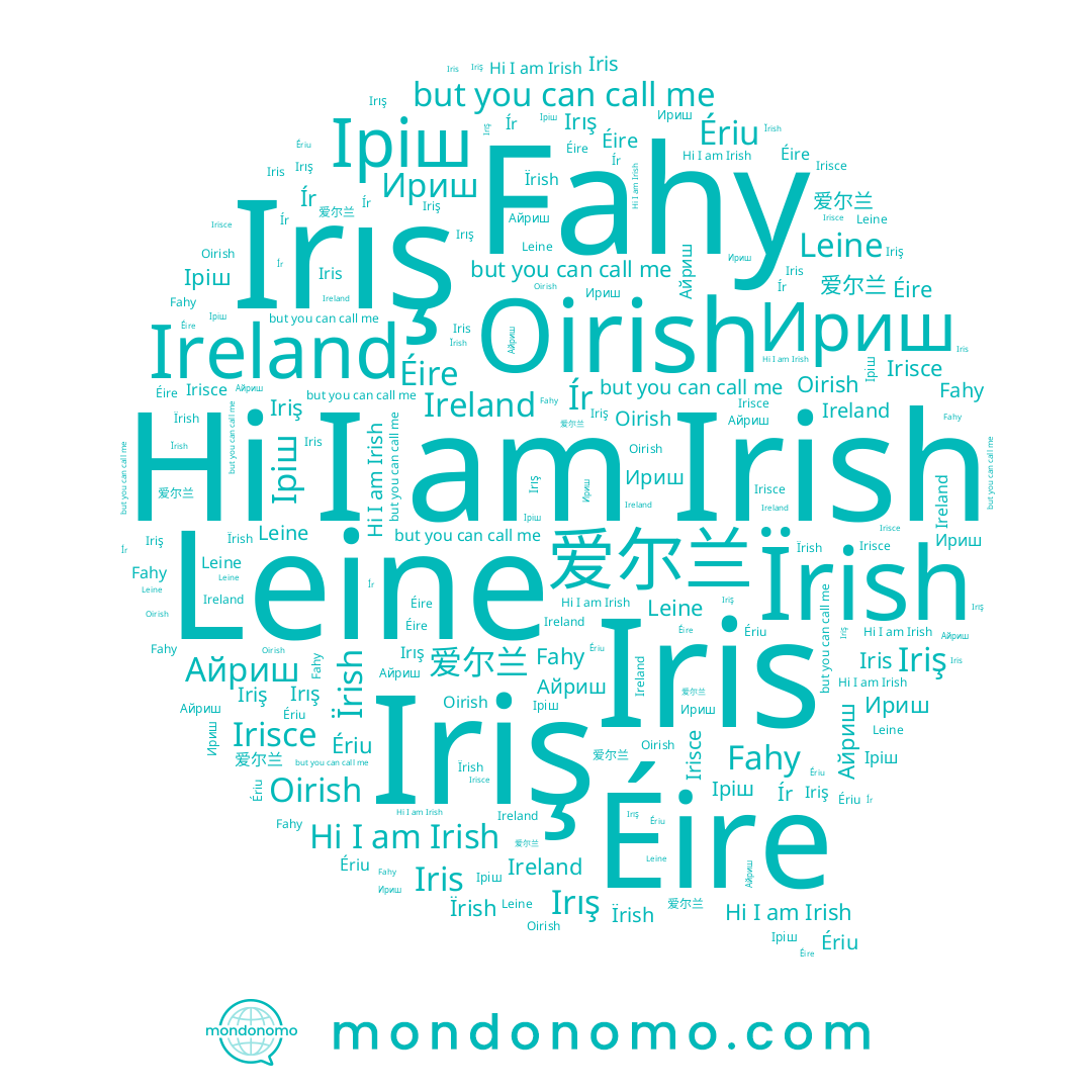 name Ириш, name Irish, name Leine, name Iriş, name Fahy, name Iris, name Ír, name Айриш, name Ireland, name Ïrish, name Іріш, name 爱尔兰, name Irisce, name Irış, name Éire, name Oirish
