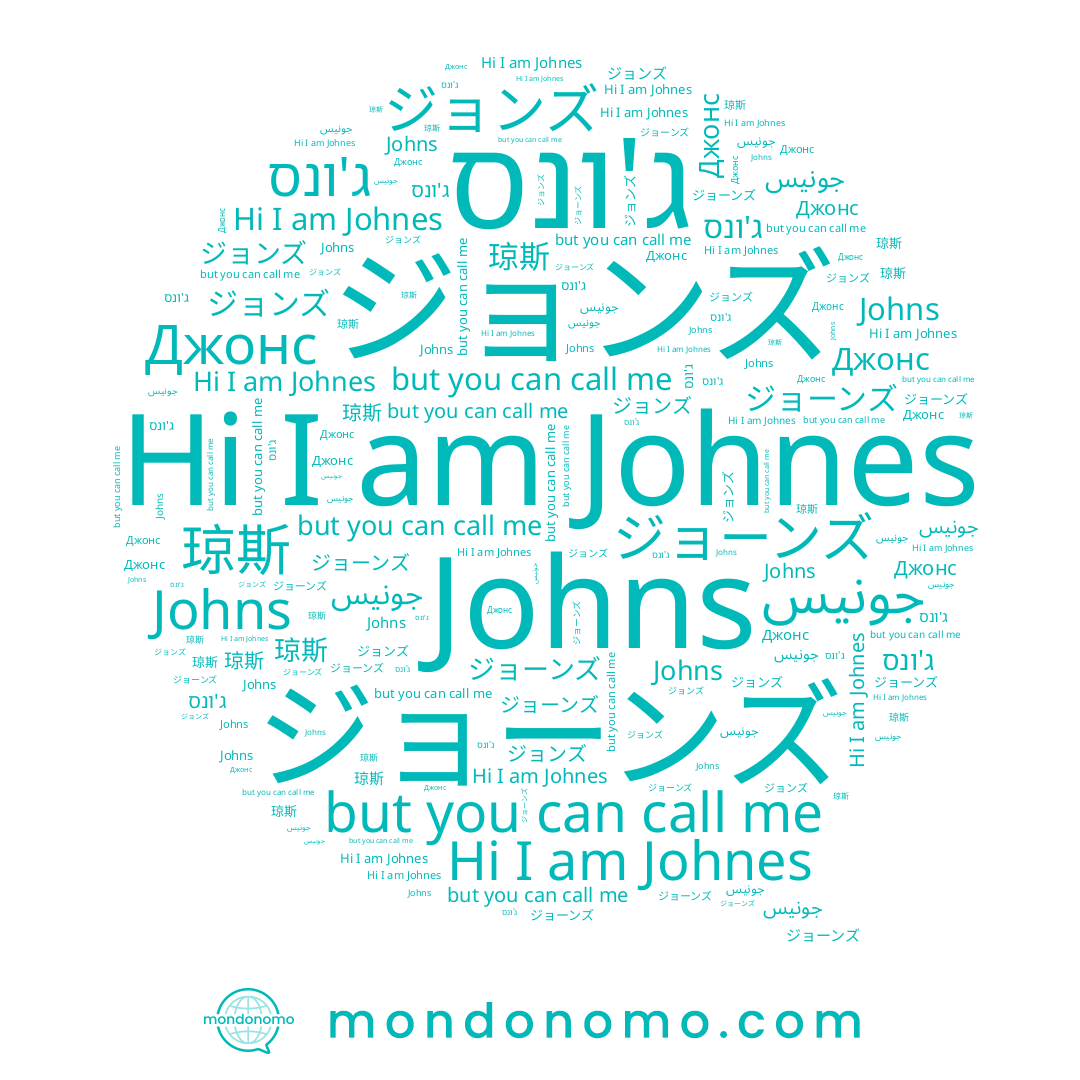 name ג'ונס, name Johnes, name ジョーンズ, name Джонс, name ジョンズ, name 琼斯, name Johns