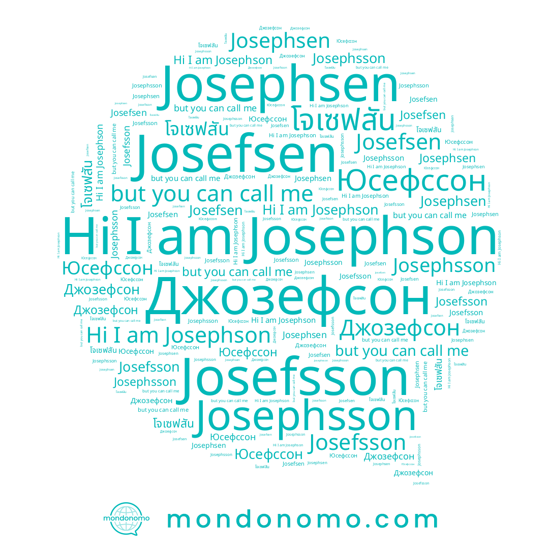 name Юсефссон, name Josefsen, name Josephsen, name Josephsson, name Джозефсон, name Josephson, name Josefsson, name โจเซฟสัน