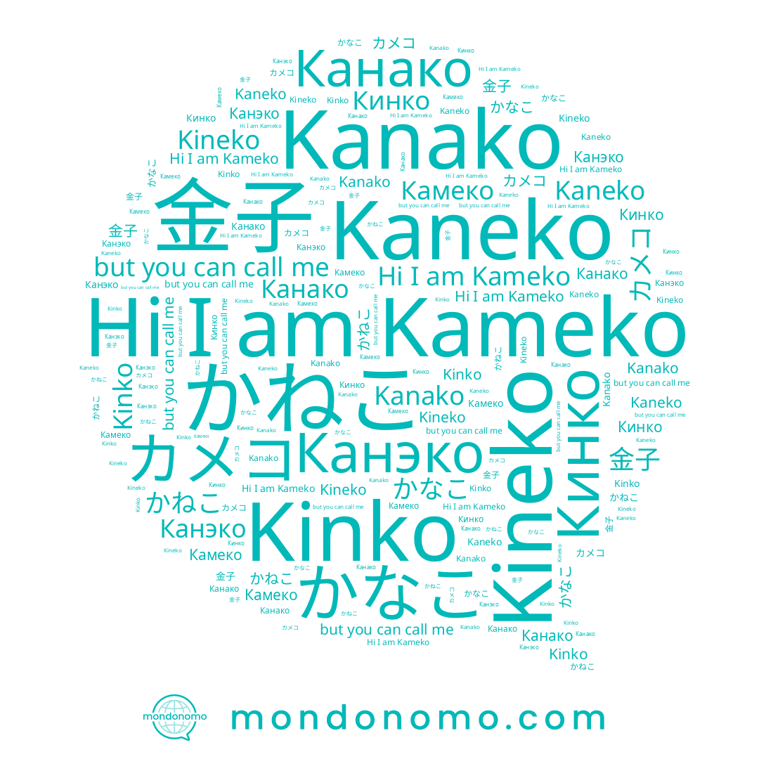 name かねこ, name 金子, name Kineko, name Kameko, name Kinko, name かなこ, name Камеко, name Канэко, name Kanako, name Канако, name Kaneko, name Кинко