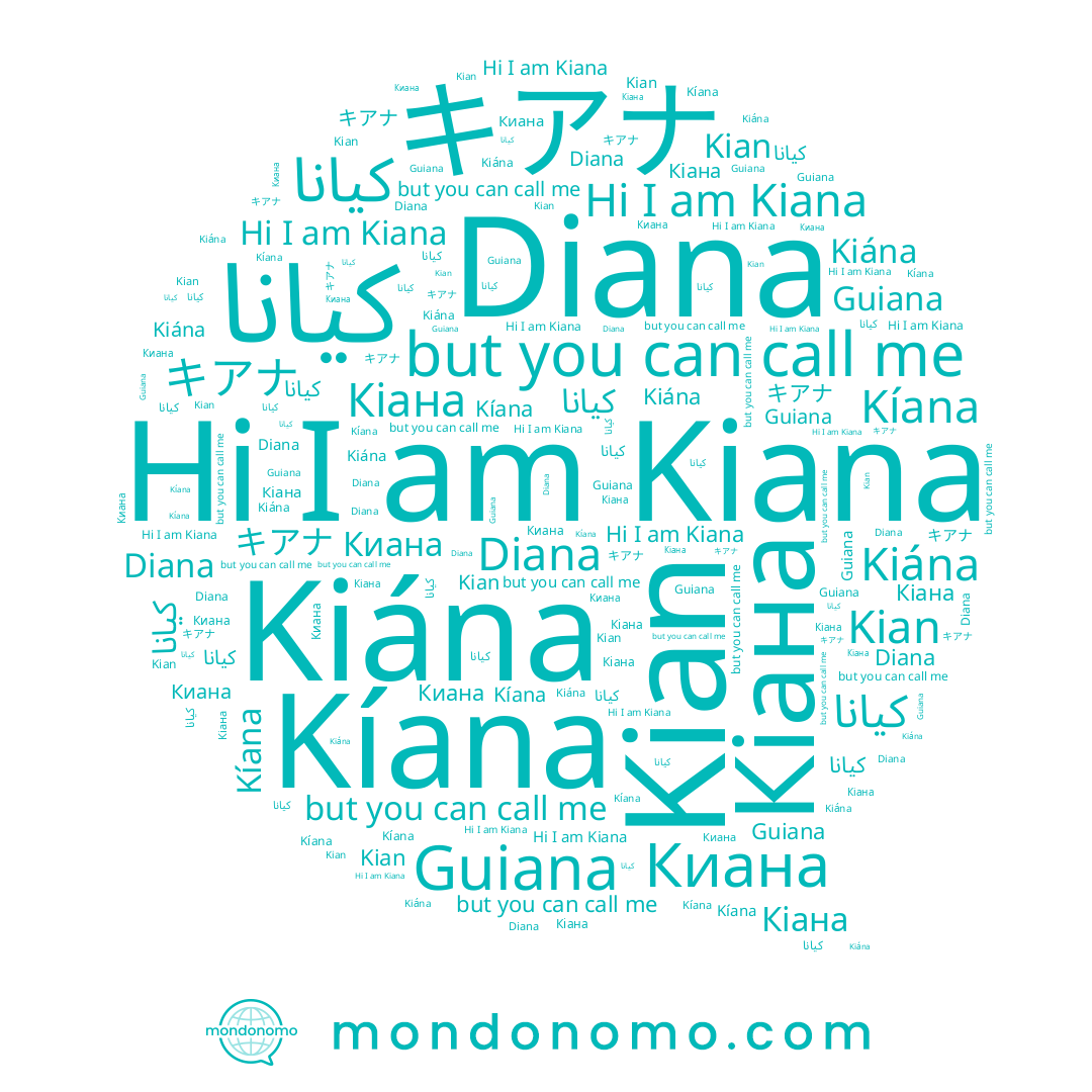 name کیانا, name Kíana, name Diana, name Кіана, name Kiána, name كيانا, name Киана, name Kian, name キアナ, name Kiana