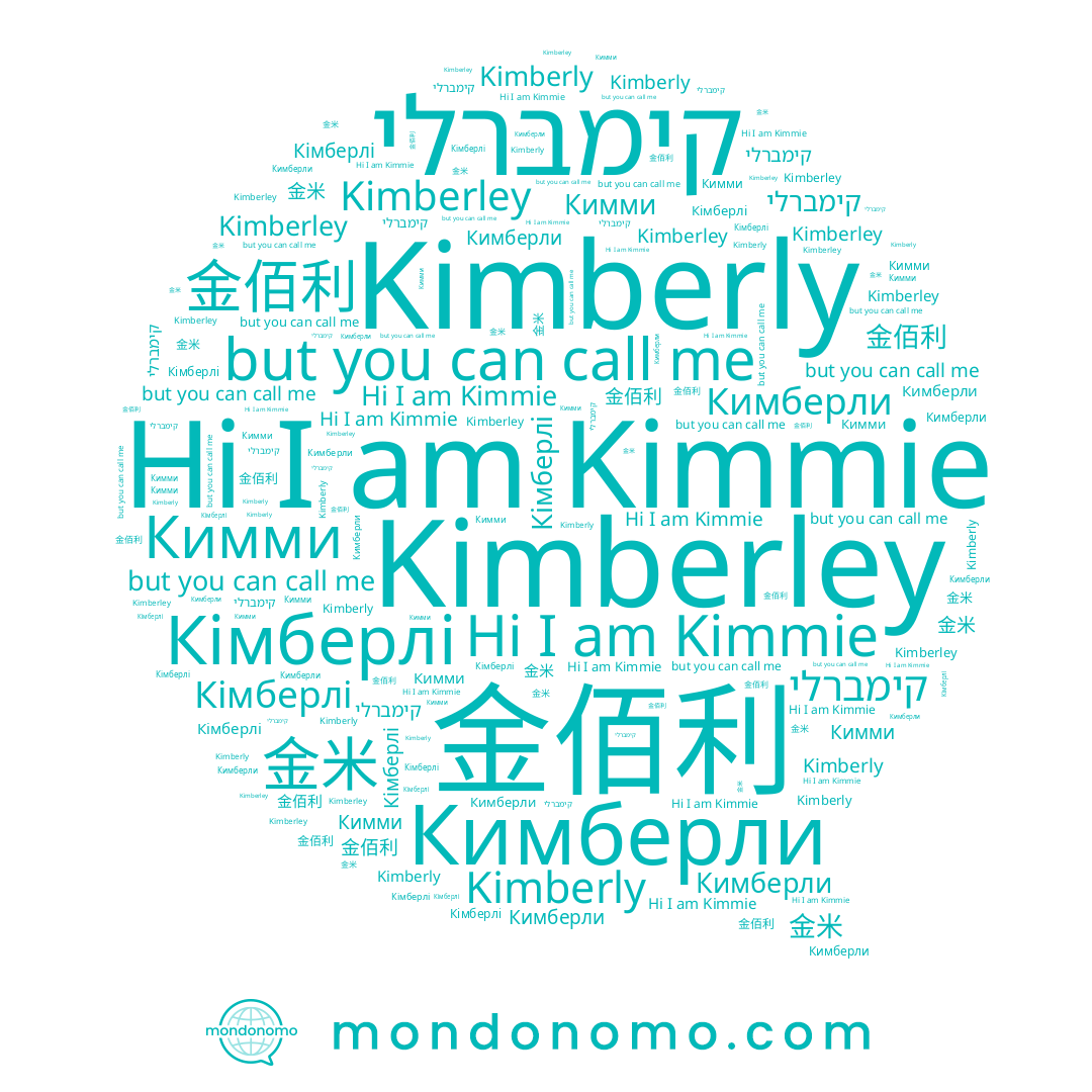 name Kimberley, name Кімберлі, name Кимми, name 金佰利, name Kimmie, name 金米, name Кимберли, name קימברלי, name Kimberly