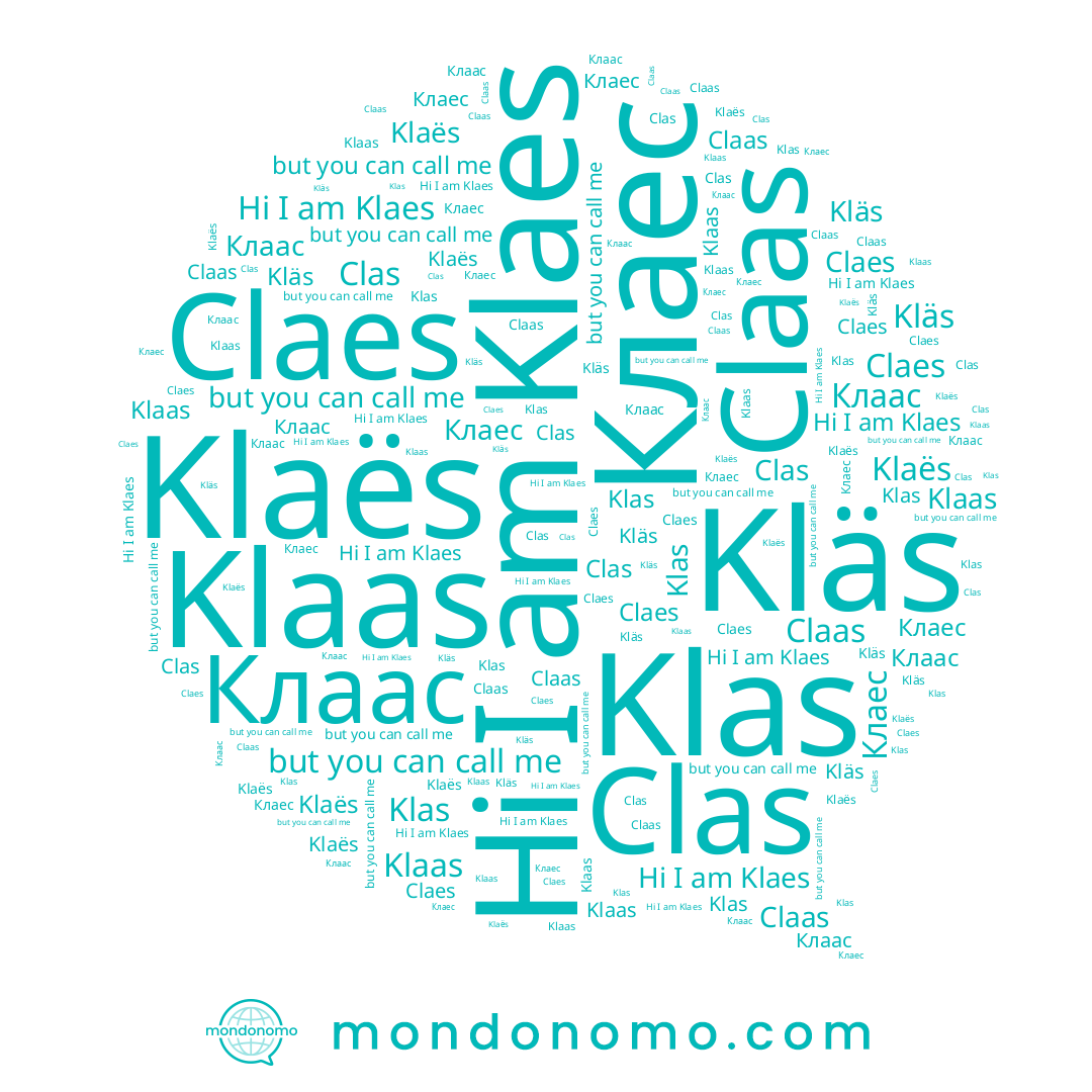 name Klaas, name Klas, name Kläs, name Клаес, name Klaes, name Claas, name Claes, name Klaës, name Clas
