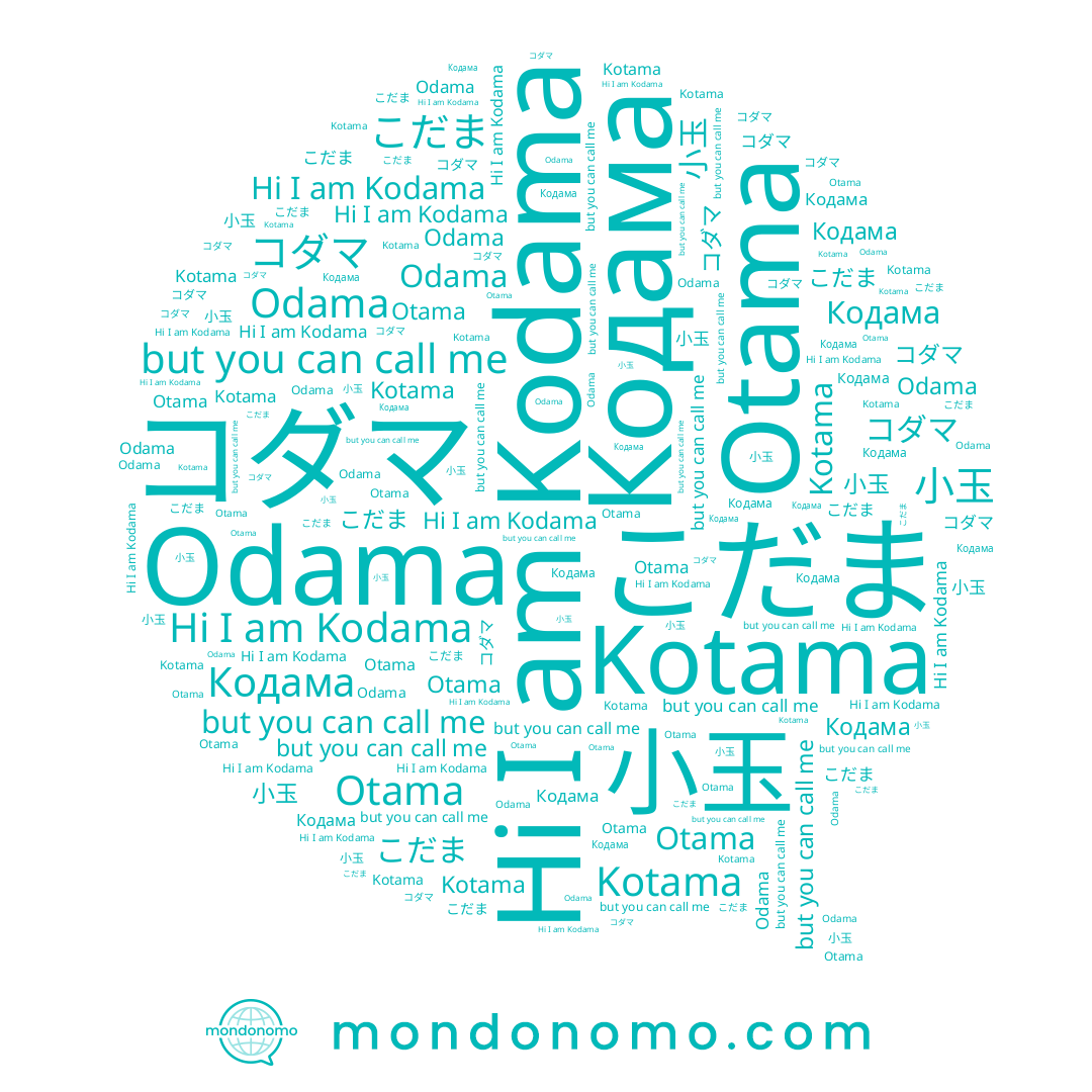 name 小玉, name Kotama, name Кодама, name コダマ, name Odama, name Kodama