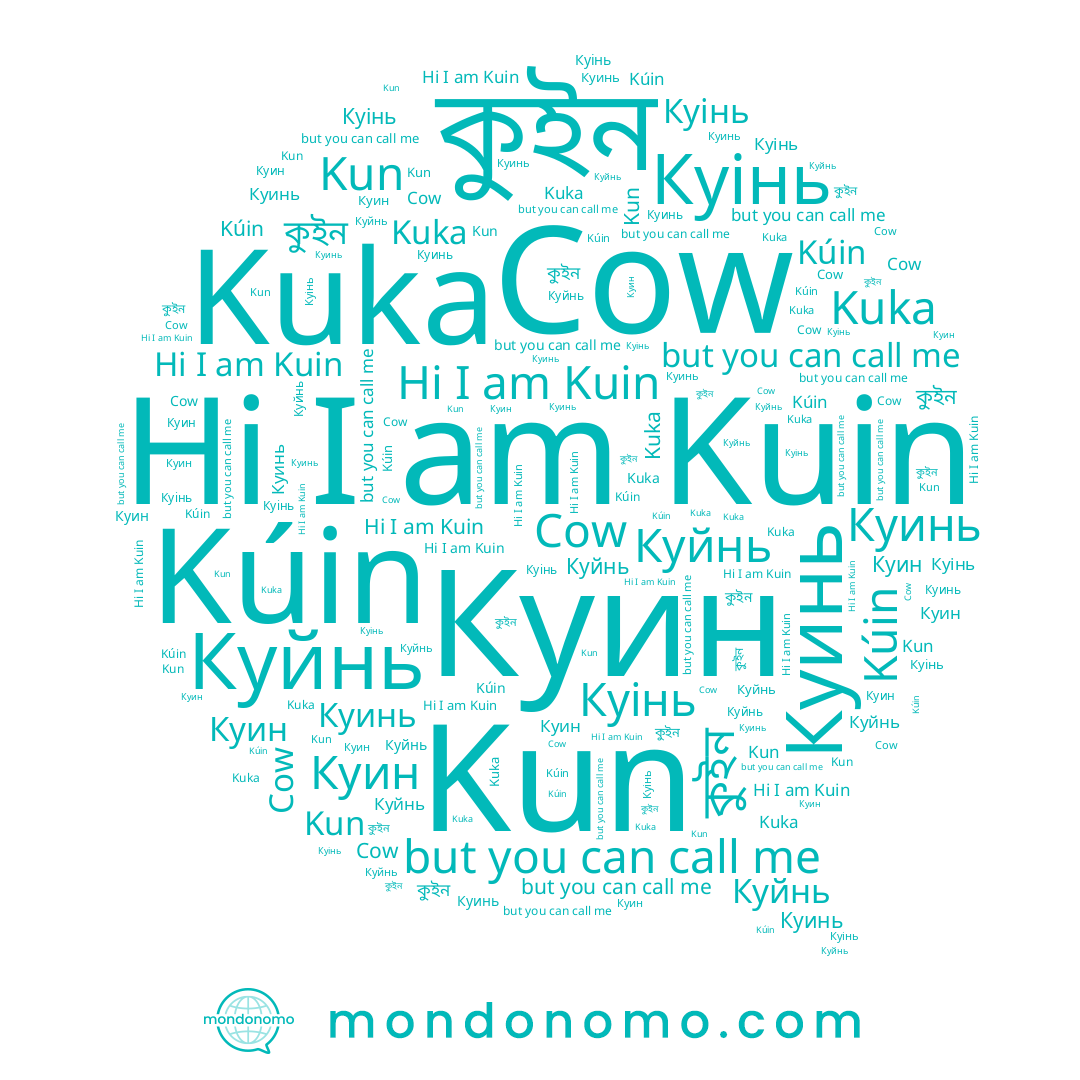 name Cow, name Kúin, name Куин, name Куйнь, name Kuin, name Kuka, name Куінь, name Куинь, name কুইন, name Kun