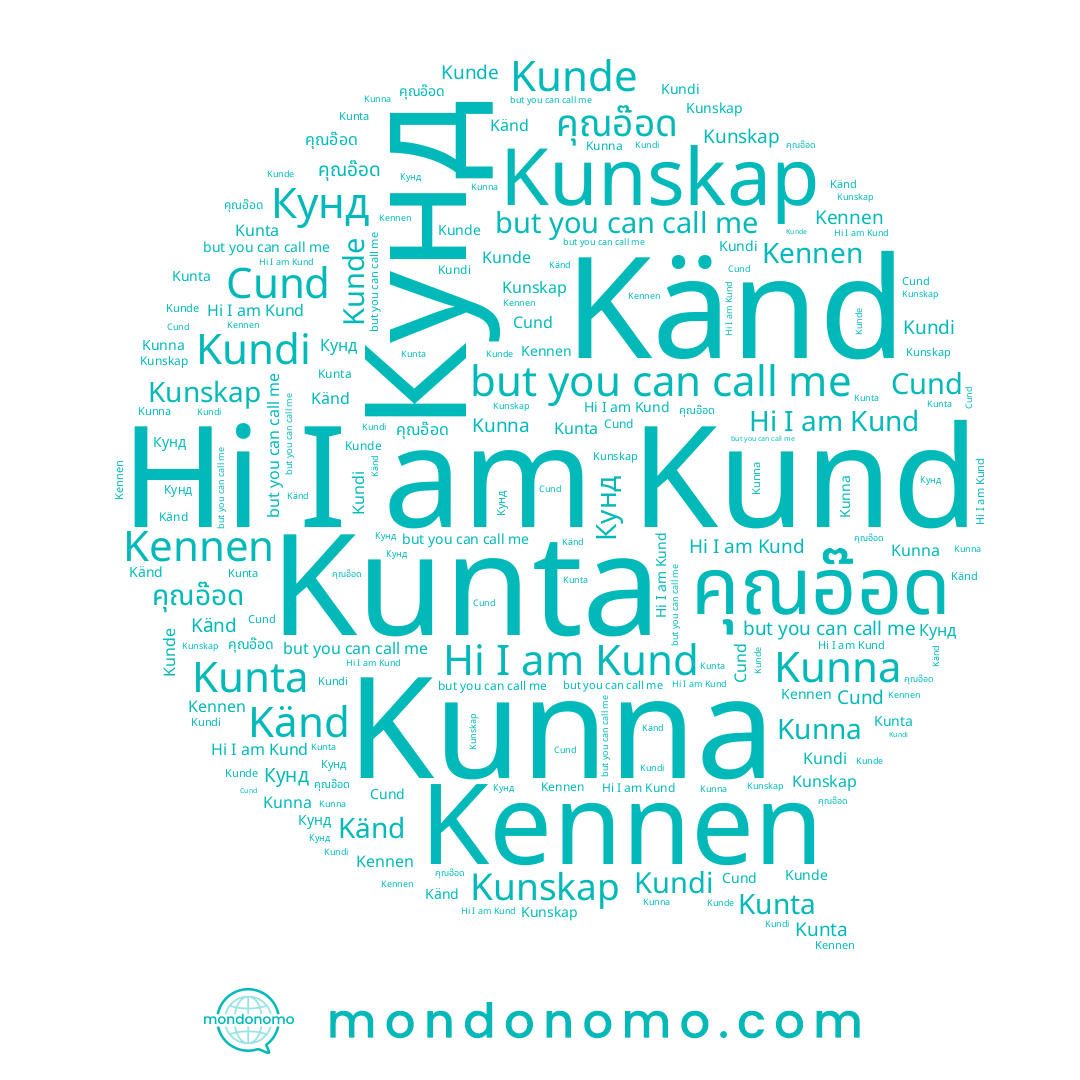 name คุณอ๊อด, name Känd, name Kundi, name Kunna, name Kund, name Кунд, name Cund, name Kennen, name Kunde, name Kunta