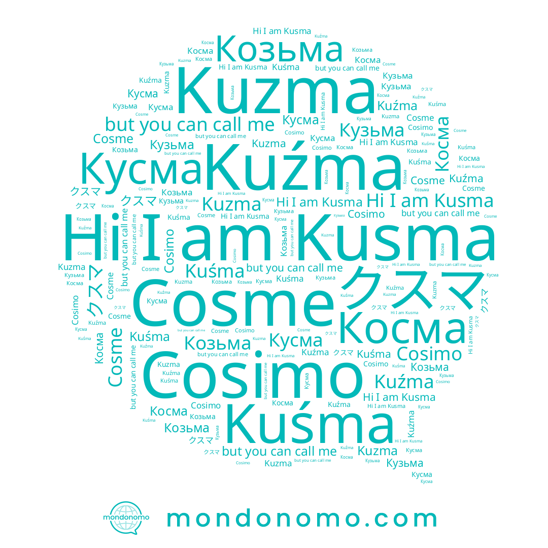 name Cosme, name Козьма, name Kusma, name Kuzma, name Кусма, name Kuśma, name Кузьма, name Cosimo, name Косма, name クスマ, name Kuźma