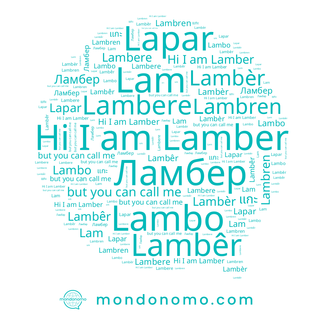 name Lamber, name Ламбер, name Lambo, name Lambêr, name Lapar, name Lam, name Lambèr, name Lambere, name Lambren, name แกะ
