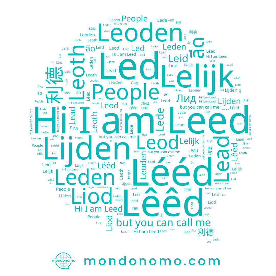 name Lijden, name Lééd, name Lelijk, name ลีด, name Leed, name Liod, name 利德, name Lede, name Leid, name Лид, name Led, name Lêêd, name Leod, name Leden, name Leoth, name Leoden