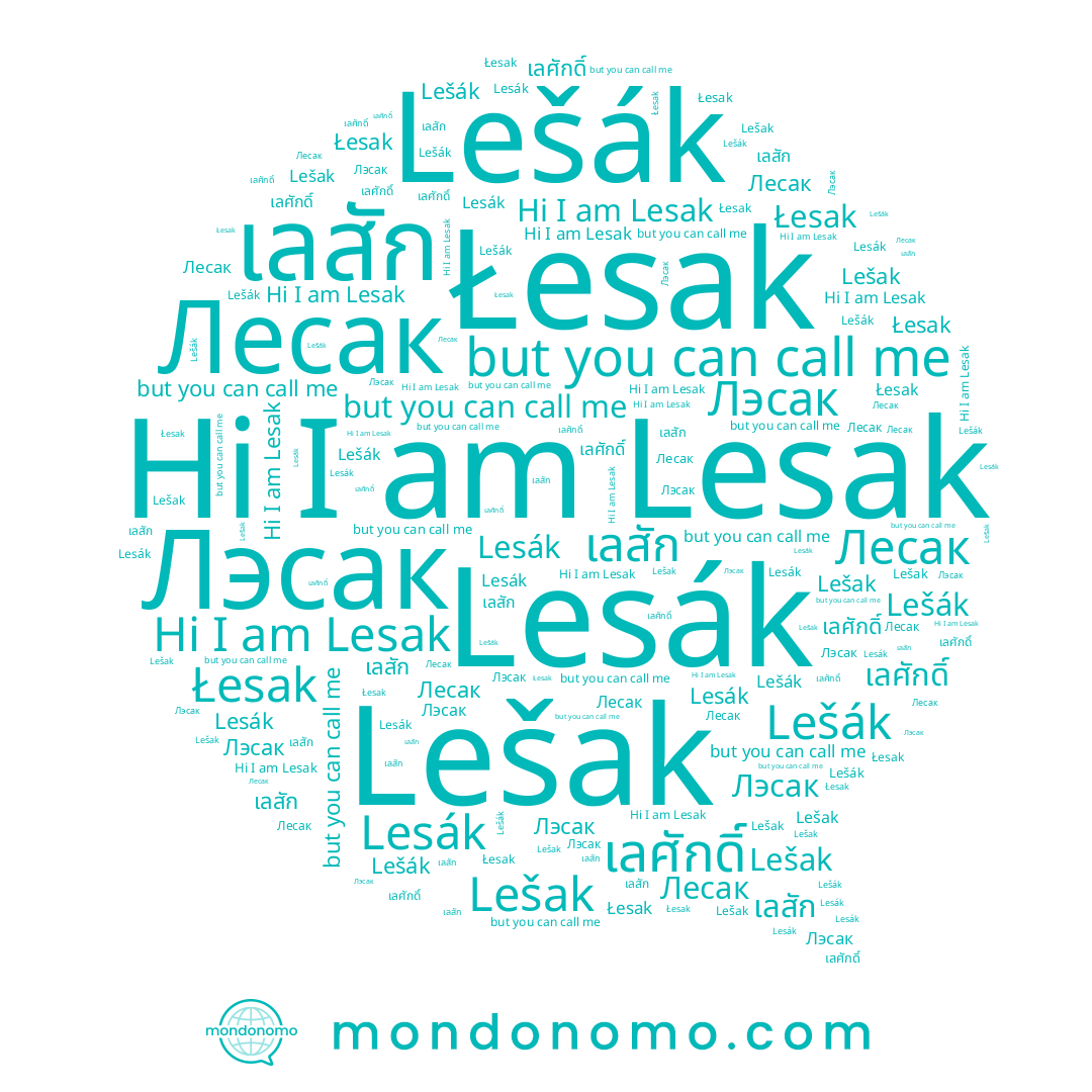 name Лесак, name เลศักดิ์, name เลสัก, name Łesak, name Lesak, name Lesák, name Лэсак
