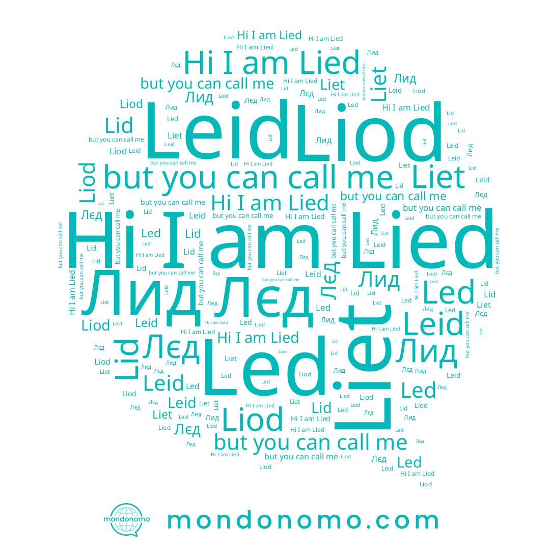 name Lied, name Liod, name Liet, name Lid, name Leid, name Лид, name Led, name Лєд