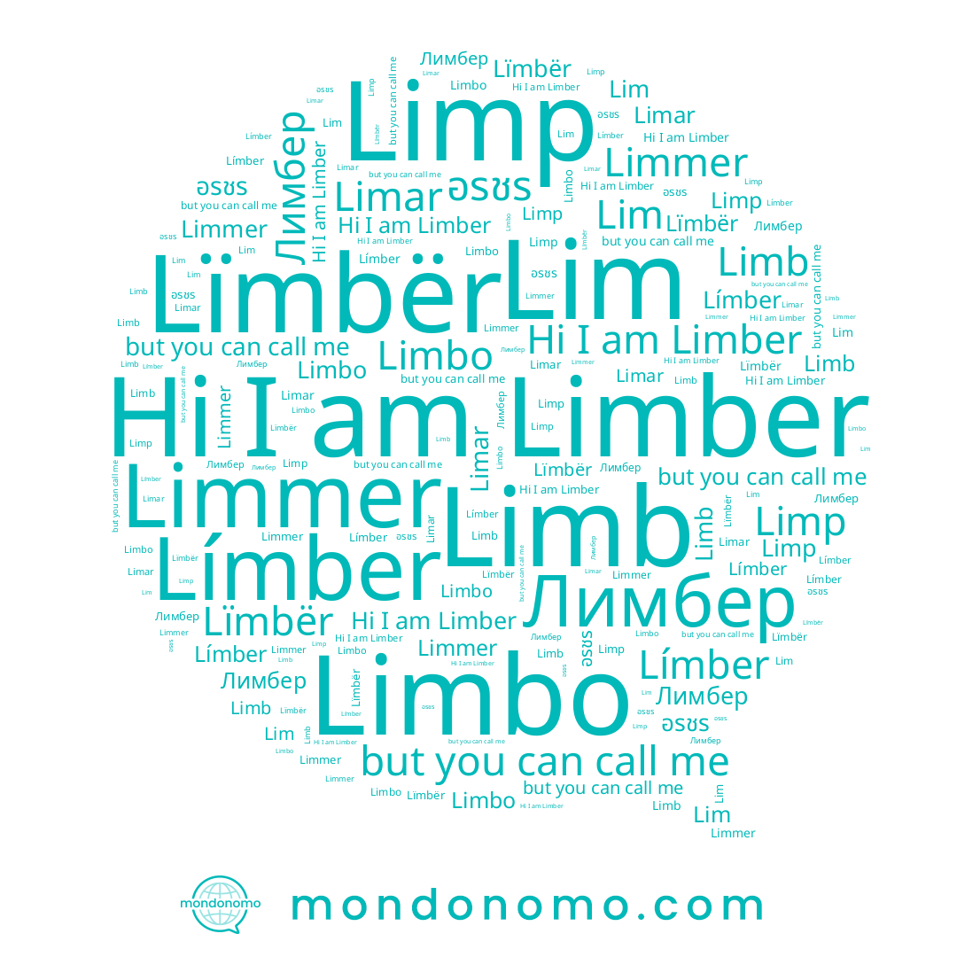 name Лимбер, name อรชร, name Lïmbër, name Limar, name Lim, name Limb, name Limmer, name Límber, name Limbo, name Limber