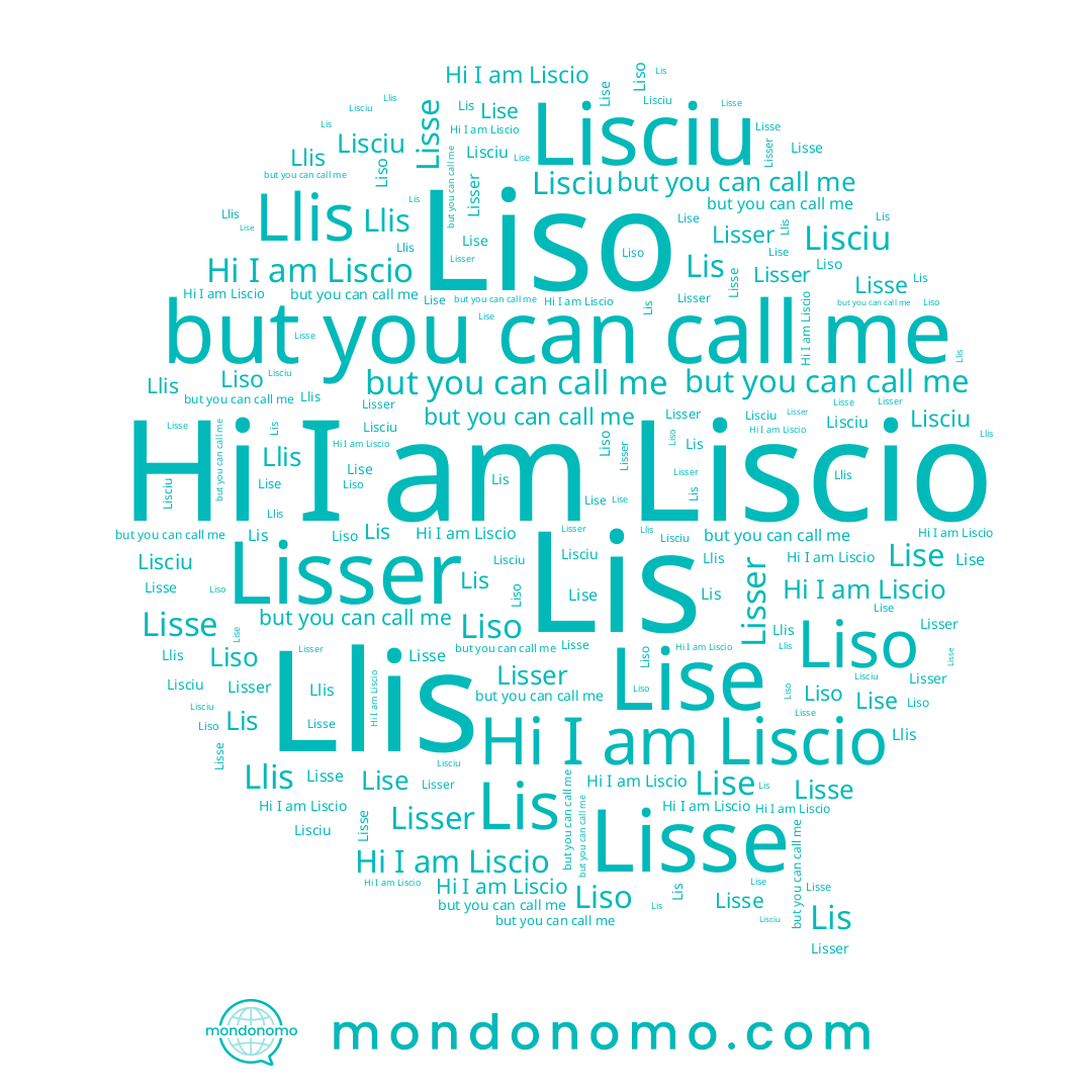 name Lisciu, name Llis, name Lise, name Lis, name Lisse, name Liscio, name Lisser, name Liso