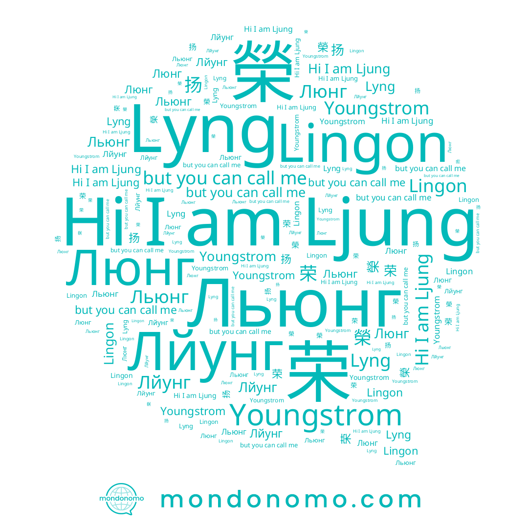 name Люнг, name Lyng, name 榮, name 荣, name Ljung, name Лйунг, name Льюнг, name Lingon, name 扬, name Youngstrom