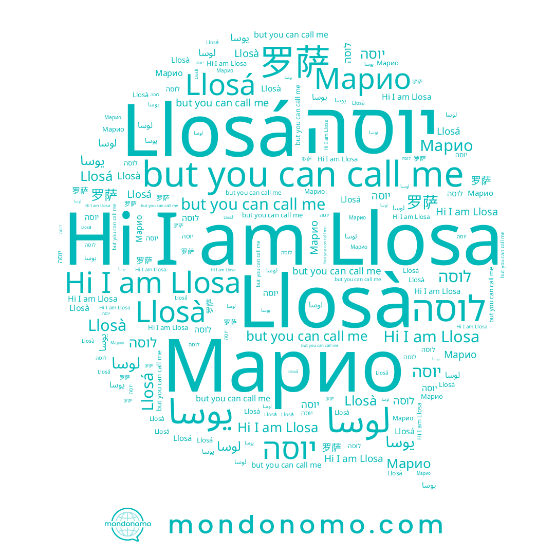 name לוסה, name Llosa, name Марио, name Llosà, name Llosá, name يوسا