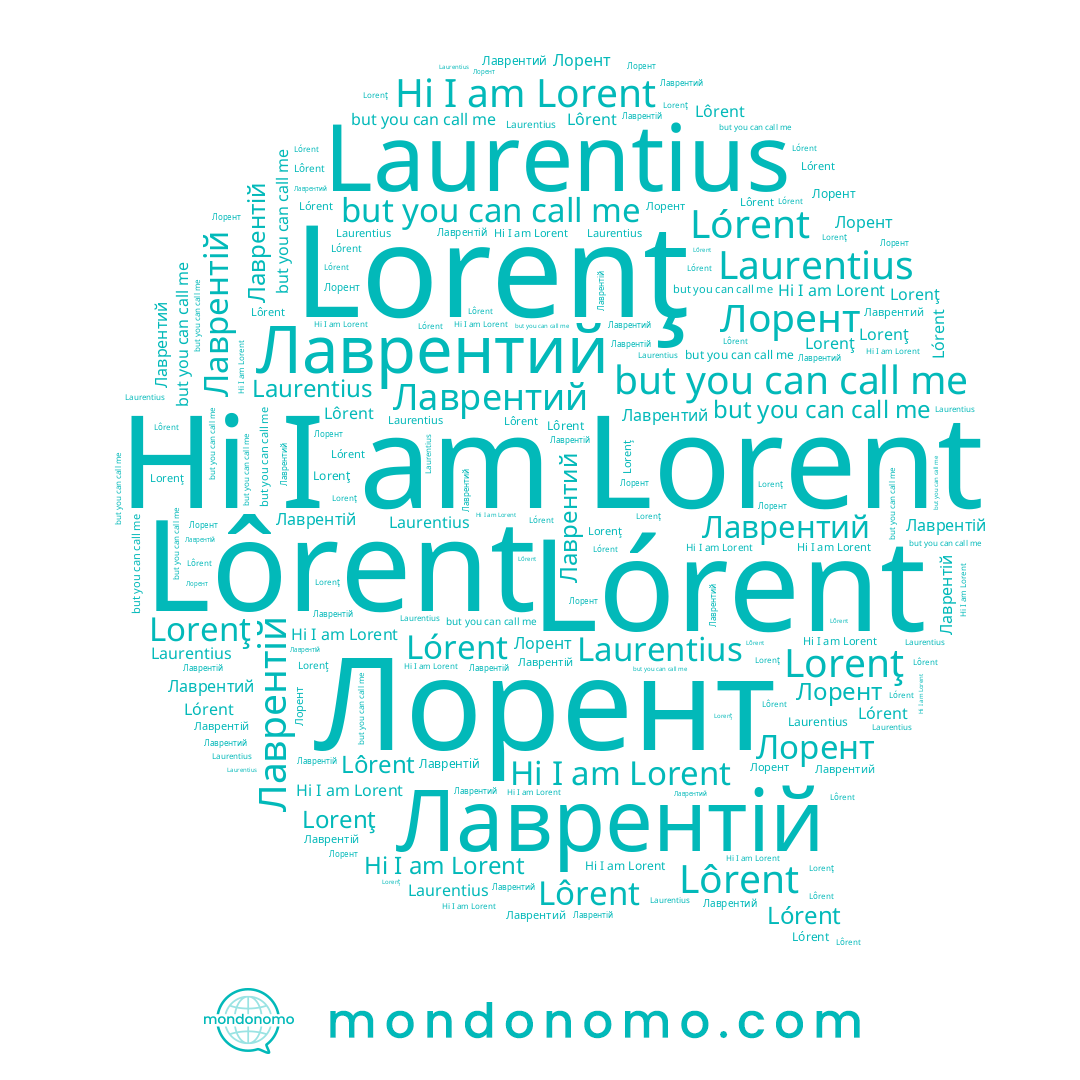 name Лорент, name Lôrent, name Laurentius, name Lórent, name Lorenţ, name Лаврентій, name Lorent, name Лаврентий