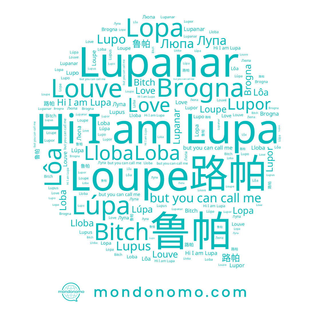 name Lupanar, name Loupe, name 鲁帕, name Lupus, name Louve, name Lupor, name Lupa, name Brogna, name Lopa, name Lloba, name Love, name Люпа, name Bitch, name Lúpa, name Лупа, name Lupo, name Loba, name Lôa, name 路帕