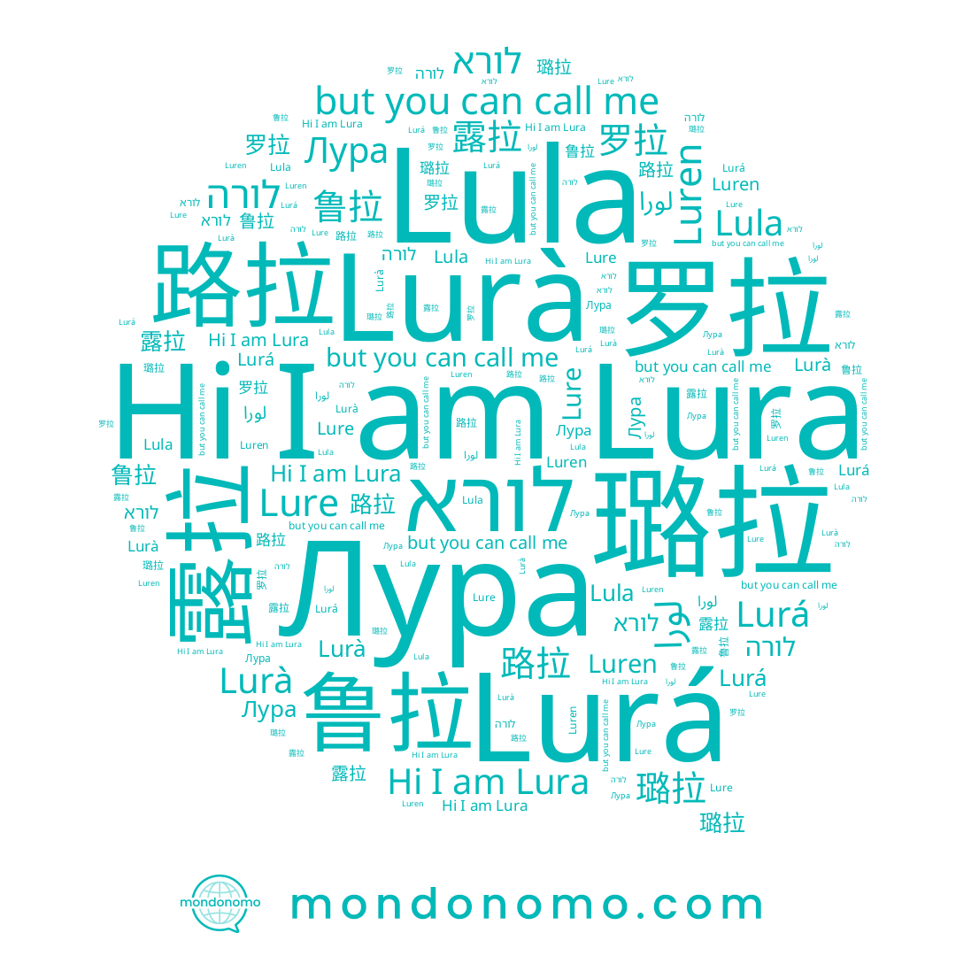 name 罗拉, name 露拉, name Lurá, name Lurà, name 鲁拉, name לורא, name لورا, name 路拉, name Лура, name Luren, name Lula, name Lura, name לורה, name 璐拉