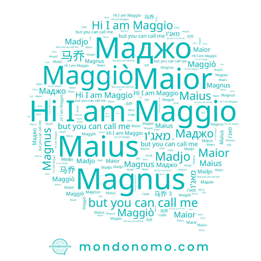 name מאג'ו, name Magnus, name Maius, name Maggio, name 马乔, name Maior, name Maggiò, name Madjo