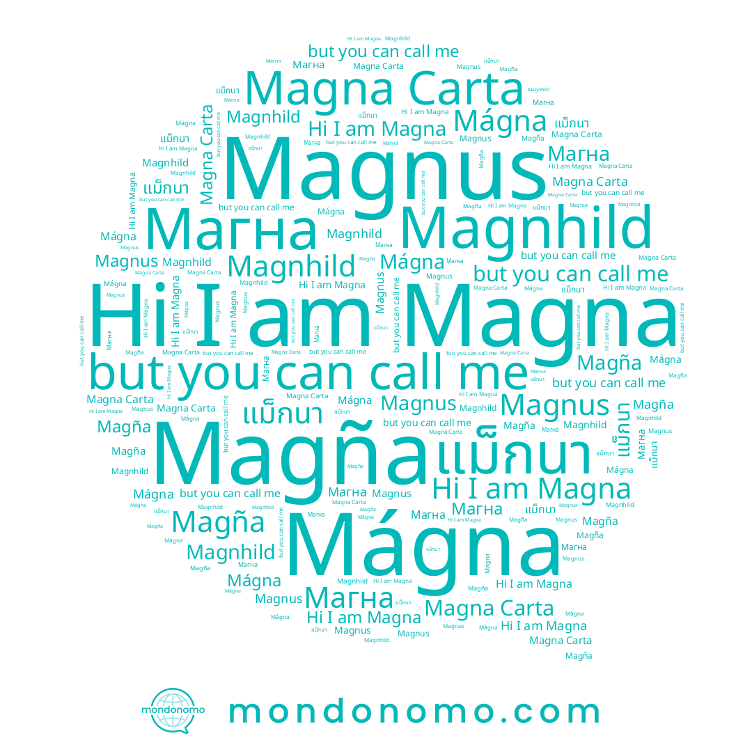 name Magnus, name แม็กนา, name Magña, name Magna, name Magnhild, name Mágna