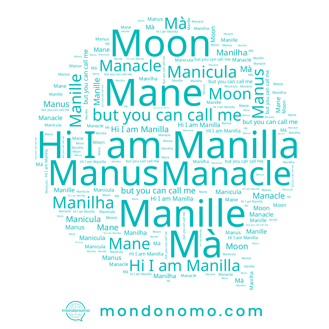 name Mà, name Manilla, name Manus, name Moon, name Mane, name Manilha, name Manicula, name Manille