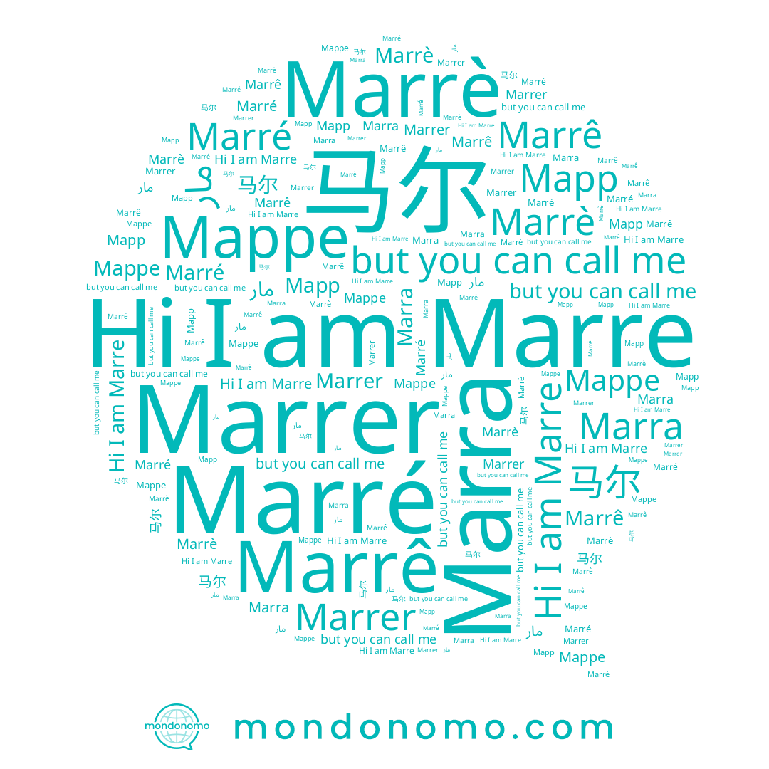 name Марре, name Marré, name Marre, name Марр, name 马尔, name Marrê, name Marrer, name Marra, name Marrè, name مار
