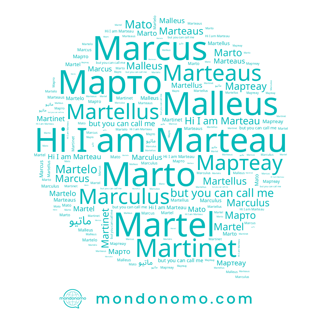 name Marculus, name Марто, name Marteaus, name Marto, name ماتيو, name Martinet, name Martel, name Marcus, name Malleus, name Marteau, name Мартеау, name Mato, name Martelo, name Martellus