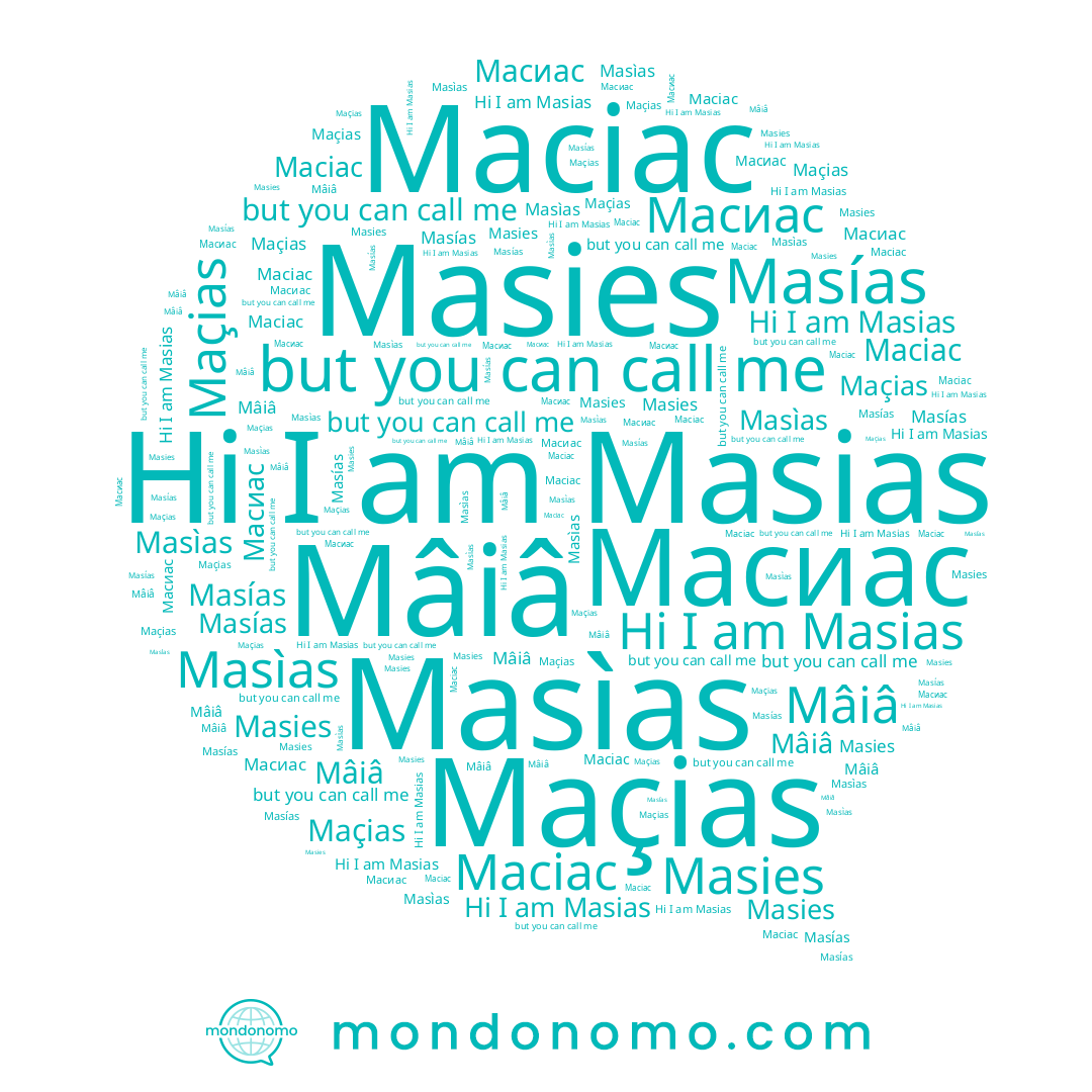 name Masías, name Mâiâ, name Масіас, name Masies, name Масиас, name Masias, name Maçias, name Masìas