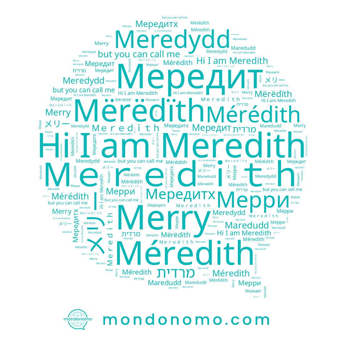 name Merry, name Мерри, name Maredudd, name Mërëdïth, name Мередит, name Мередитх, name メリー, name Mérédith, name Mｅｒｅｄｉｔｈ, name Meredydd, name Meredith, name Méredith