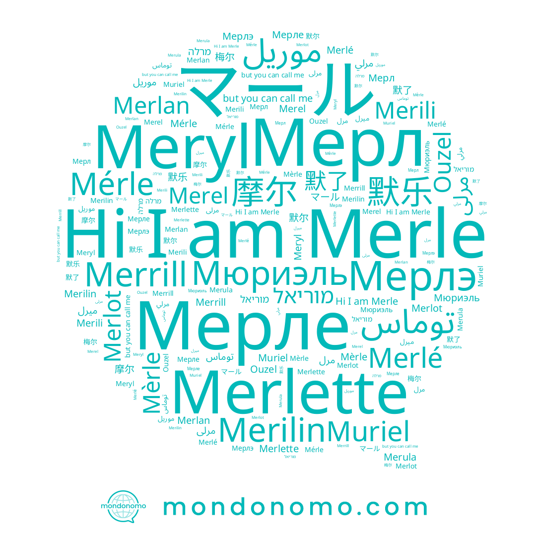 name Merrill, name مرل, name Мерлэ, name Mèrle, name Mérle, name מרלה, name Muriel, name Merlé, name מוריאל, name توماس, name Ouzel, name Merle, name Merili, name Merlot, name 默了, name 默乐, name Merlan, name مرلي, name 摩尔, name Мерле, name マール, name Мюриэль, name Merula, name Meryl, name Мерл, name ميرل, name 默尔, name Merlette, name Merel, name 梅尔, name موريل, name Merilin