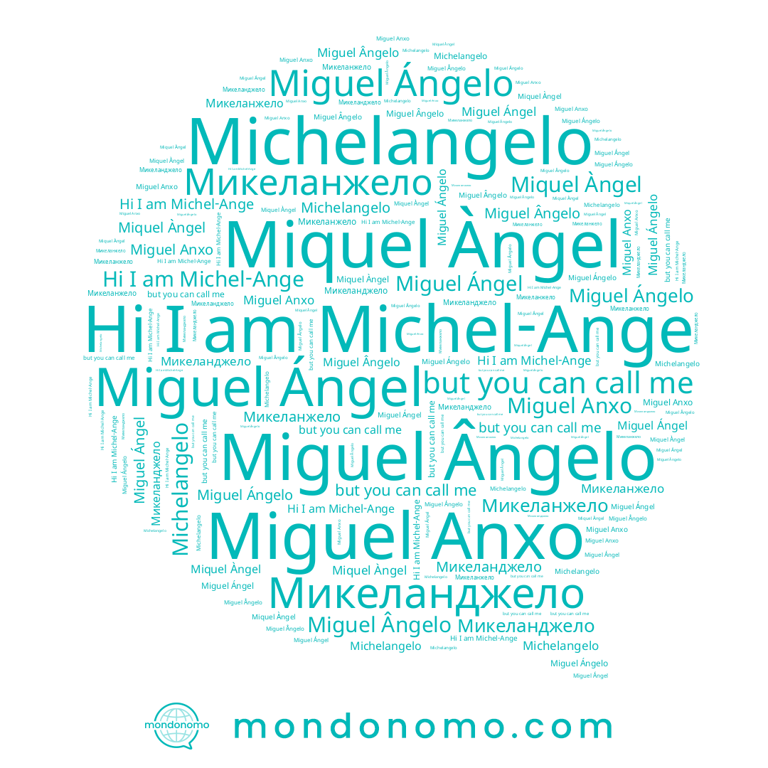 name Miguel Ángelo, name Микеланджело, name Микеланжело, name Michelangelo, name Michel-Ange, name Miquel Àngel, name Miguel Ángel, name Miguel Anxo