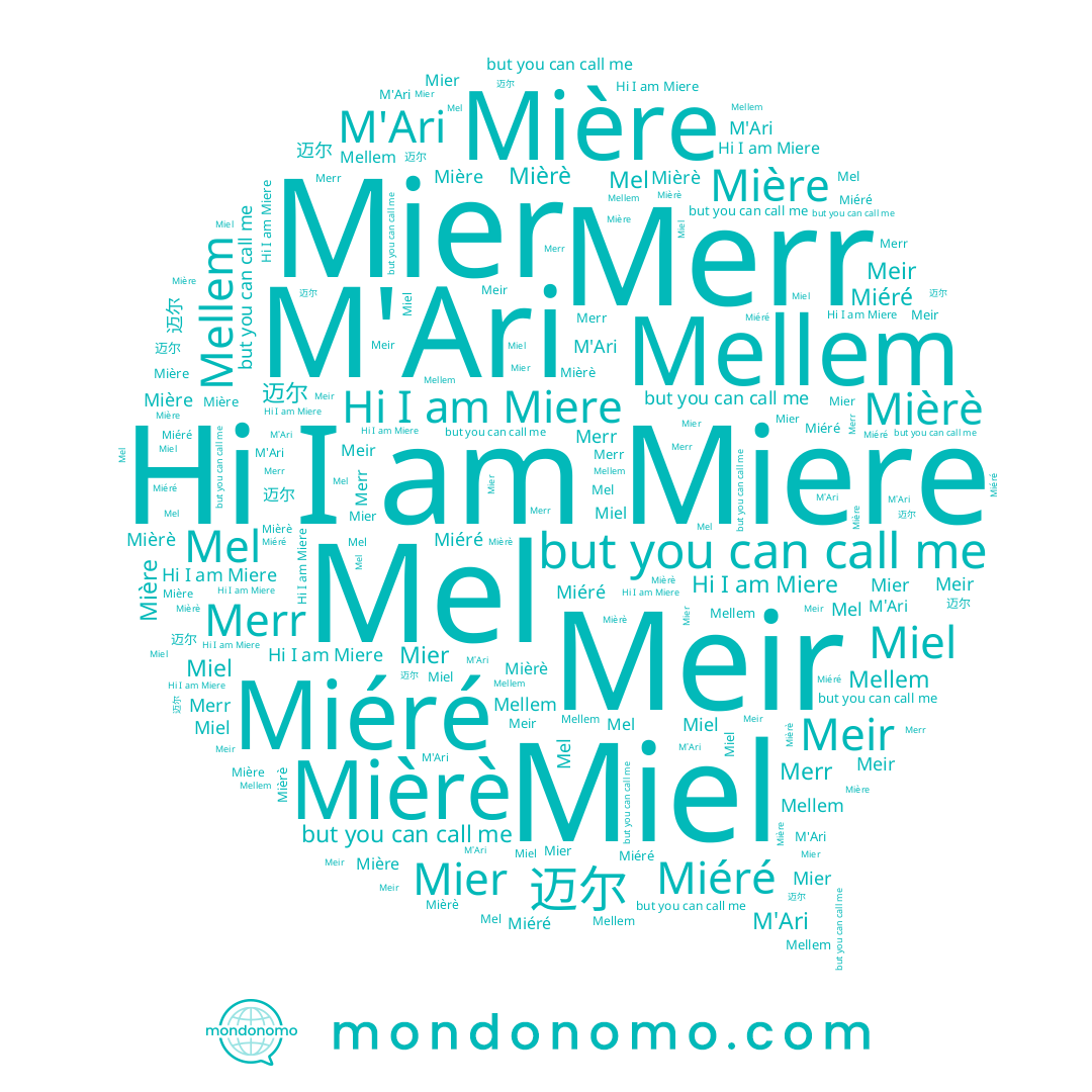 name Mièrè, name Miere, name 迈尔, name M'Ari, name Mellem, name Meir, name Miéré, name Merr, name Miel, name Mier, name Mière, name Mel