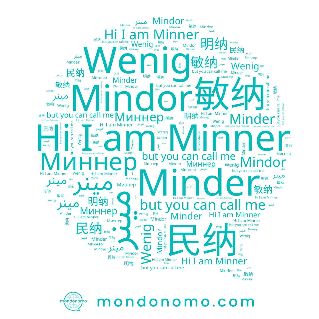 name 敏纳, name 民纳, name 明纳, name Wenig, name Minder, name مينر, name Minner, name Миннер, name Mindor