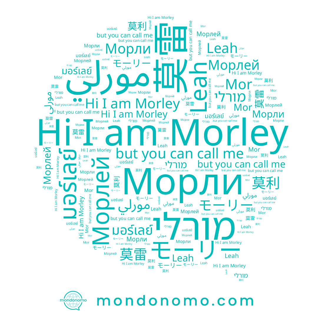 name Морлей, name モーリー, name מורלי, name Leah, name Mor, name 莫雷, name มอร์เลย์, name مورلي, name Morley, name 莫利