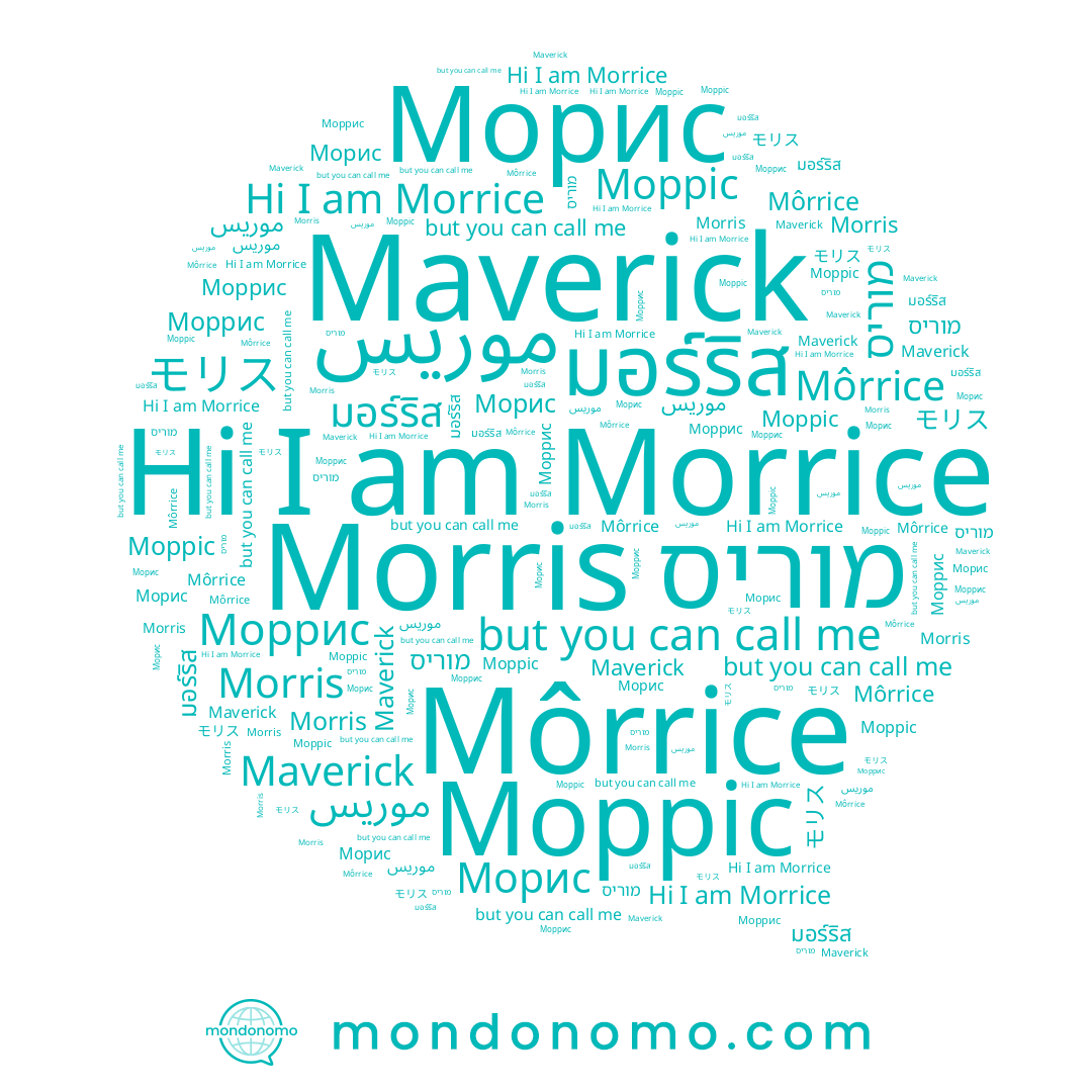 name موريس, name Môrrice, name Морріс, name Morrice, name Maverick, name Morris, name Моррис, name モリス, name מוריס, name มอร์ริส, name Морис