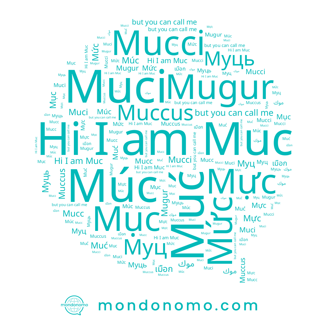 name Muci, name Mucci, name Mugur, name Муц, name Mucc, name เมือก, name Муць, name Muć, name Muccus, name Múc, name Mức, name Muc, name موك, name Mục