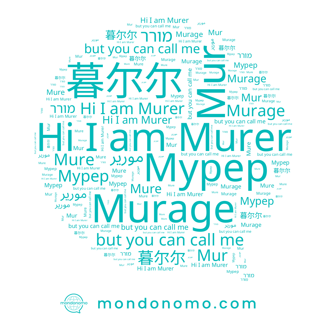 name Murer, name Mure, name 暮尔尔, name Mur, name מורר, name مورير, name Murage