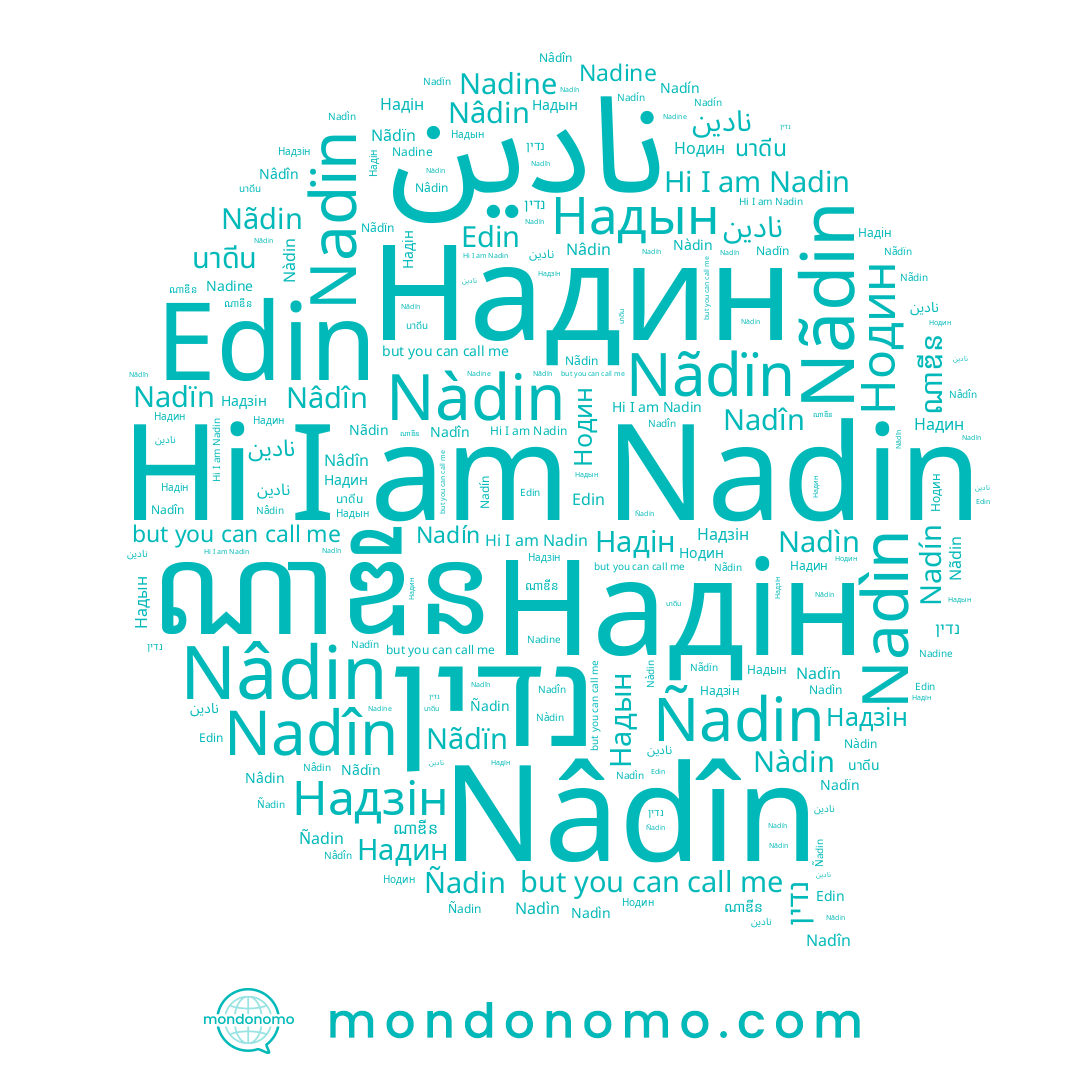 name Nãdïn, name Nadine, name Ñadin, name Надин, name Nâdîn, name Nadïn, name Nadìn, name Nadîn, name نادین, name نادين, name ណាឌីន, name Edin, name นาดีน, name Nadín, name Nadin, name נדין, name Nãdin, name Надін, name Nàdin, name Nâdin