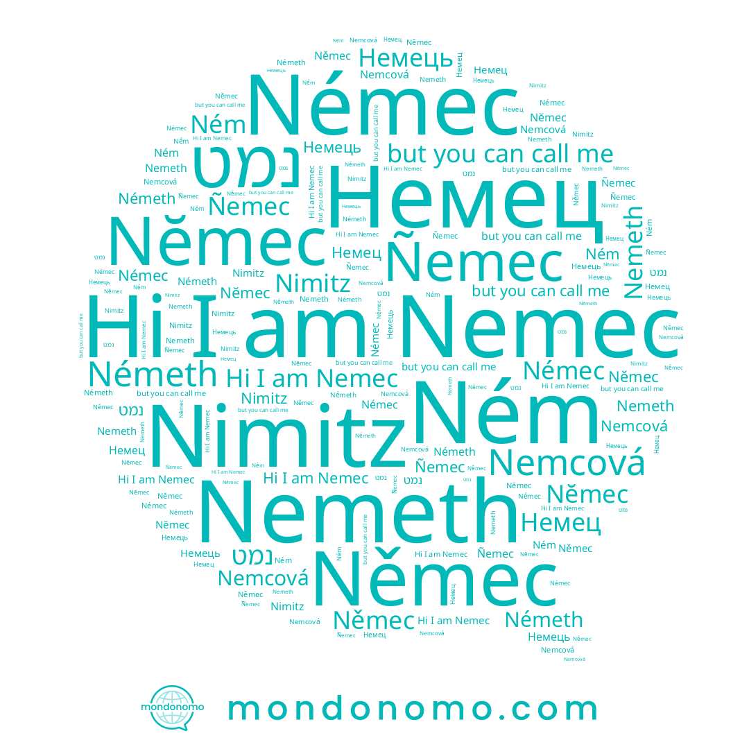 name Nemcová, name Nimitz, name Ñemec, name נמט, name Němec, name Немец, name Némec, name Немець, name Ném, name Nĕmec, name Nemeth, name Nemec, name Németh