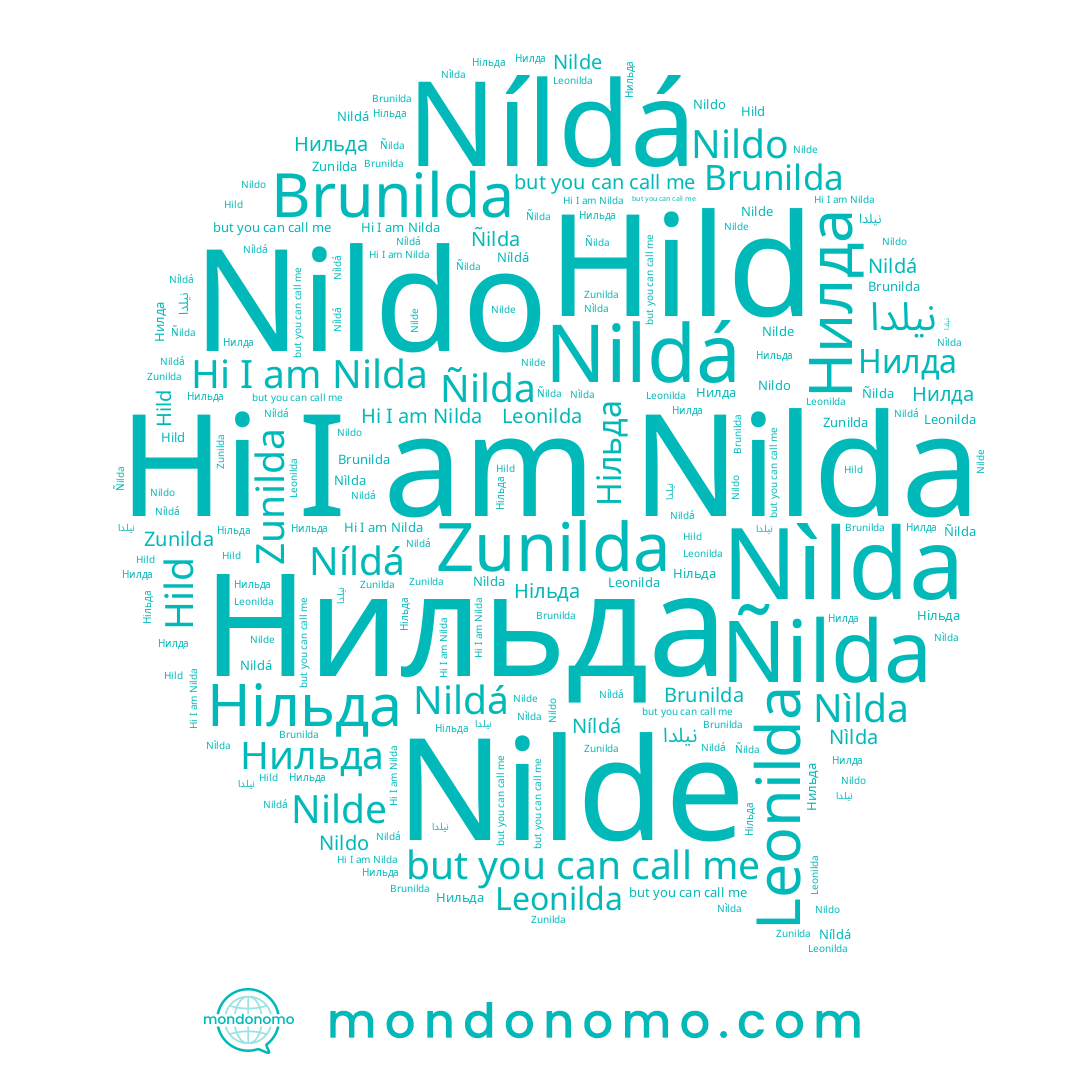 name Zunilda, name Nildo, name Hild, name نيلدا, name Nilde, name Níldá, name Нільда, name Ñilda, name Brunilda, name Leonilda, name Nilda, name Nìlda, name Нилда, name Nildá