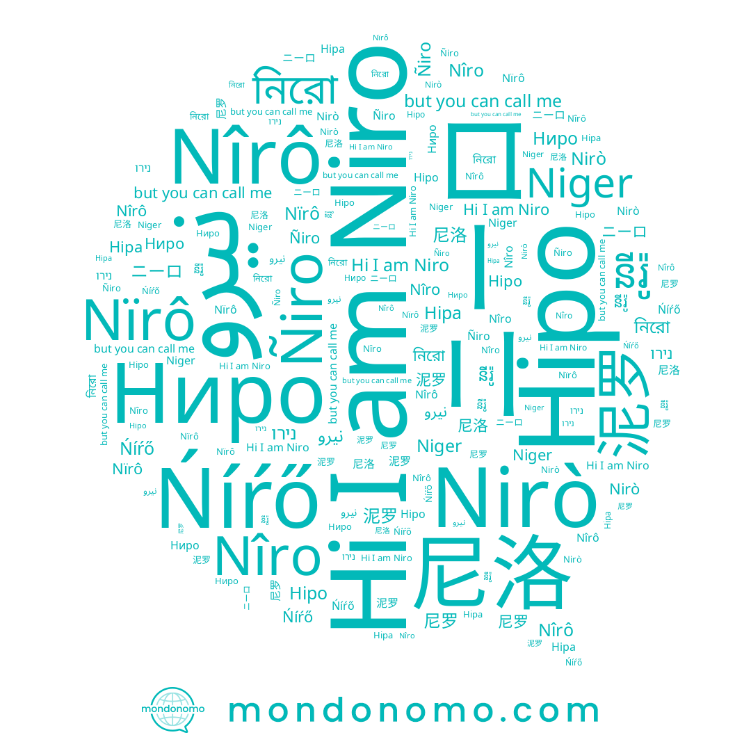 name Nîro, name נירו, name Ніро, name 尼洛, name នីរ៉ូ, name Nîrô, name 泥罗, name 尼罗, name Niger, name Nirò, name নিরো, name Niro, name Ñiro, name Ńíŕő, name Nïrô, name Ніра