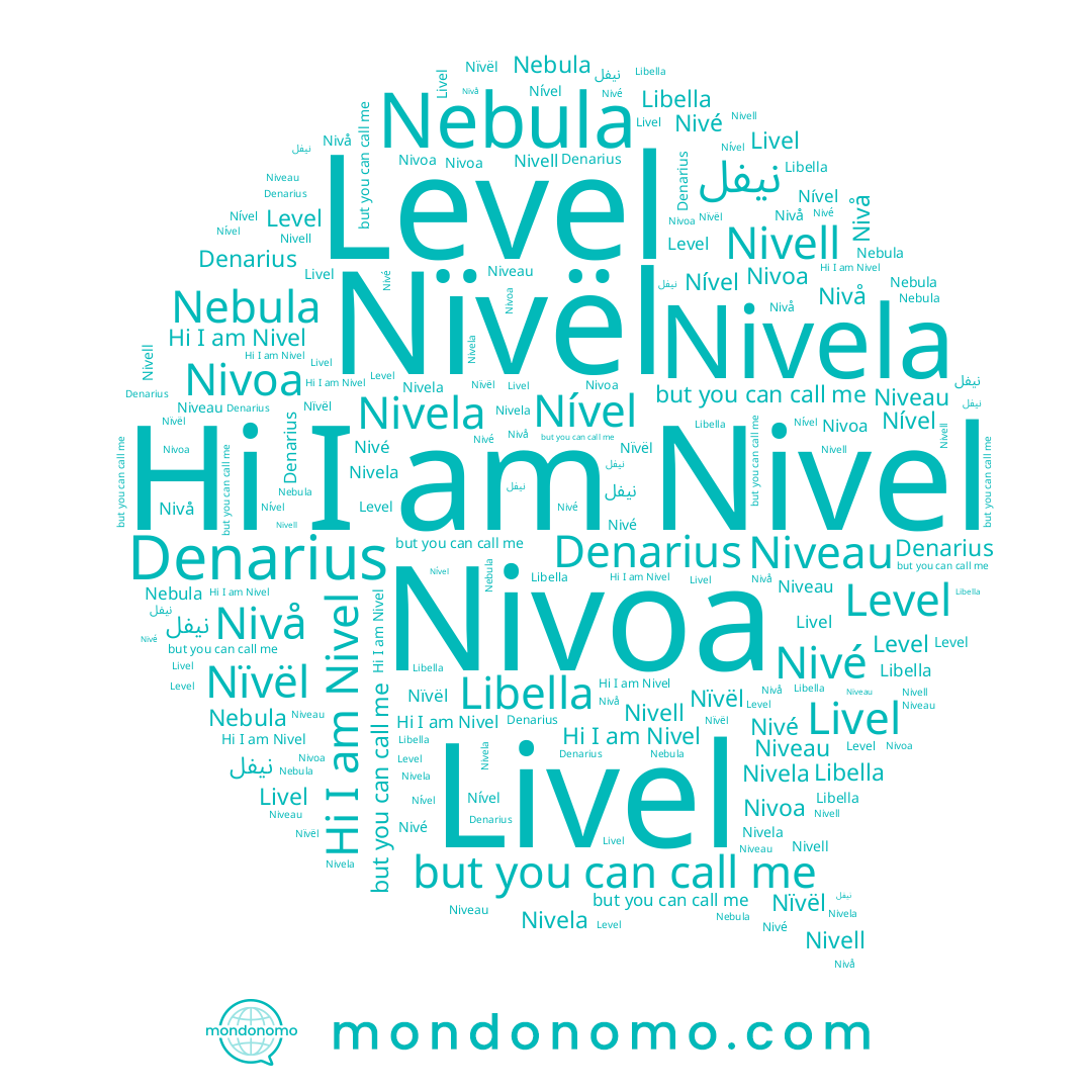 name Niveau, name Nïvël, name Nivela, name Nivoa, name Livel, name Nivel, name Level, name Denarius