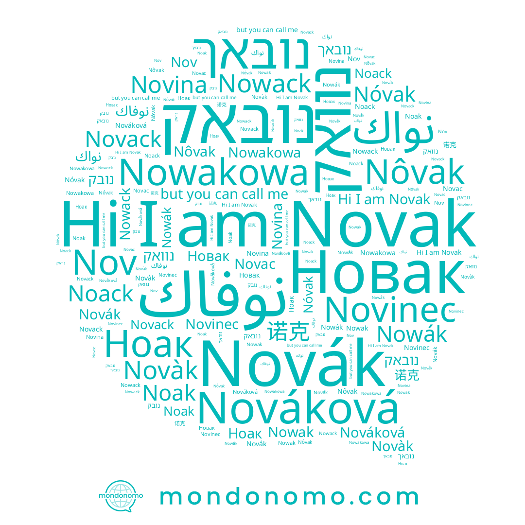 name Novac, name Novàk, name Novinec, name Ноак, name נובק, name נובאק, name Nováková, name Nôvak, name Noack, name 诺克, name نواك, name Nowak, name נוואק, name Novák, name Noak, name Nowakowa, name Novak, name Новак, name Nowack, name נובאך, name Nóvak, name Novack, name Nowák, name Novina